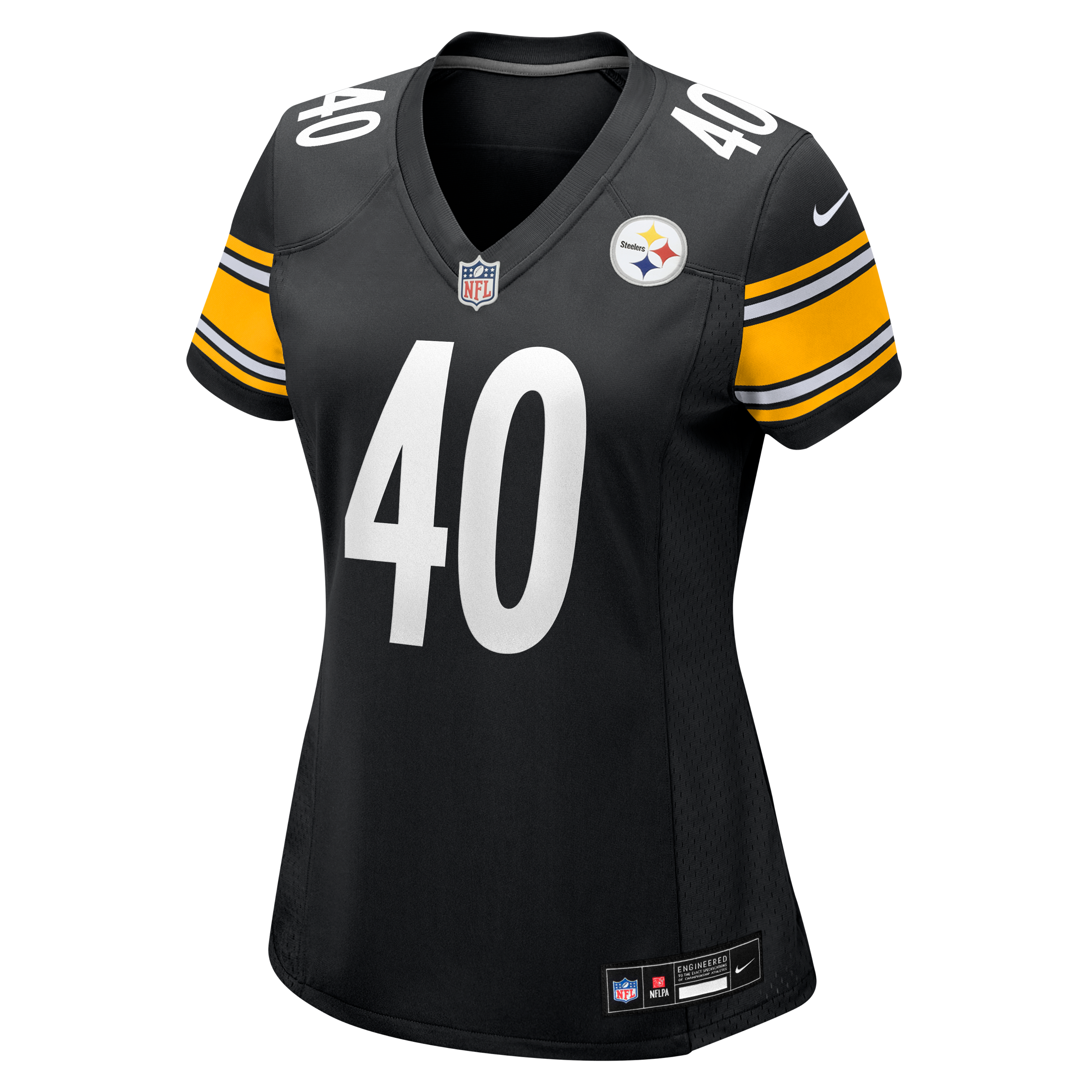 Maillot de match Nike Doneiko Slaughter noir pour femme, Pittsburgh Steelers