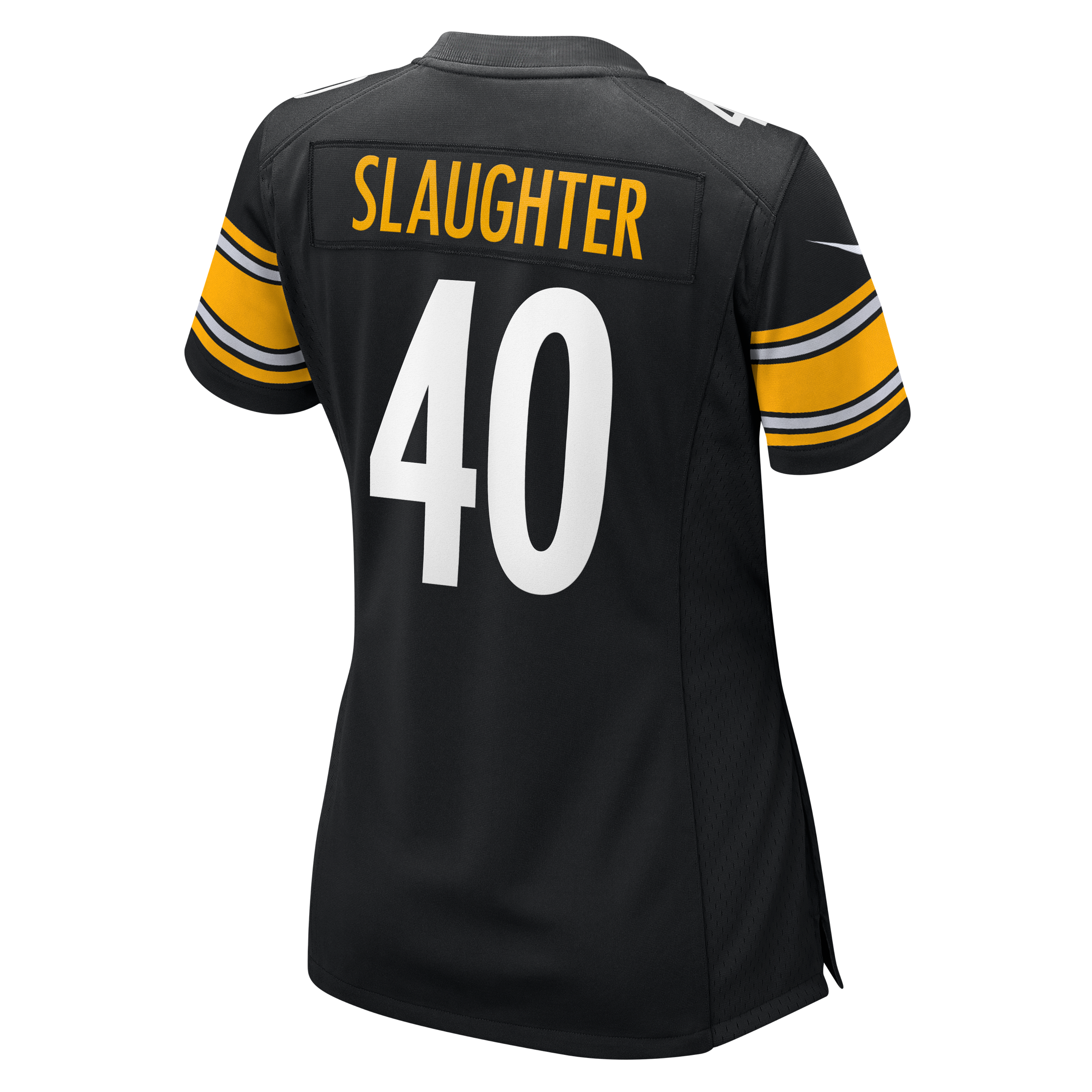 Maillot de match Nike Doneiko Slaughter noir pour femme, Pittsburgh Steelers
