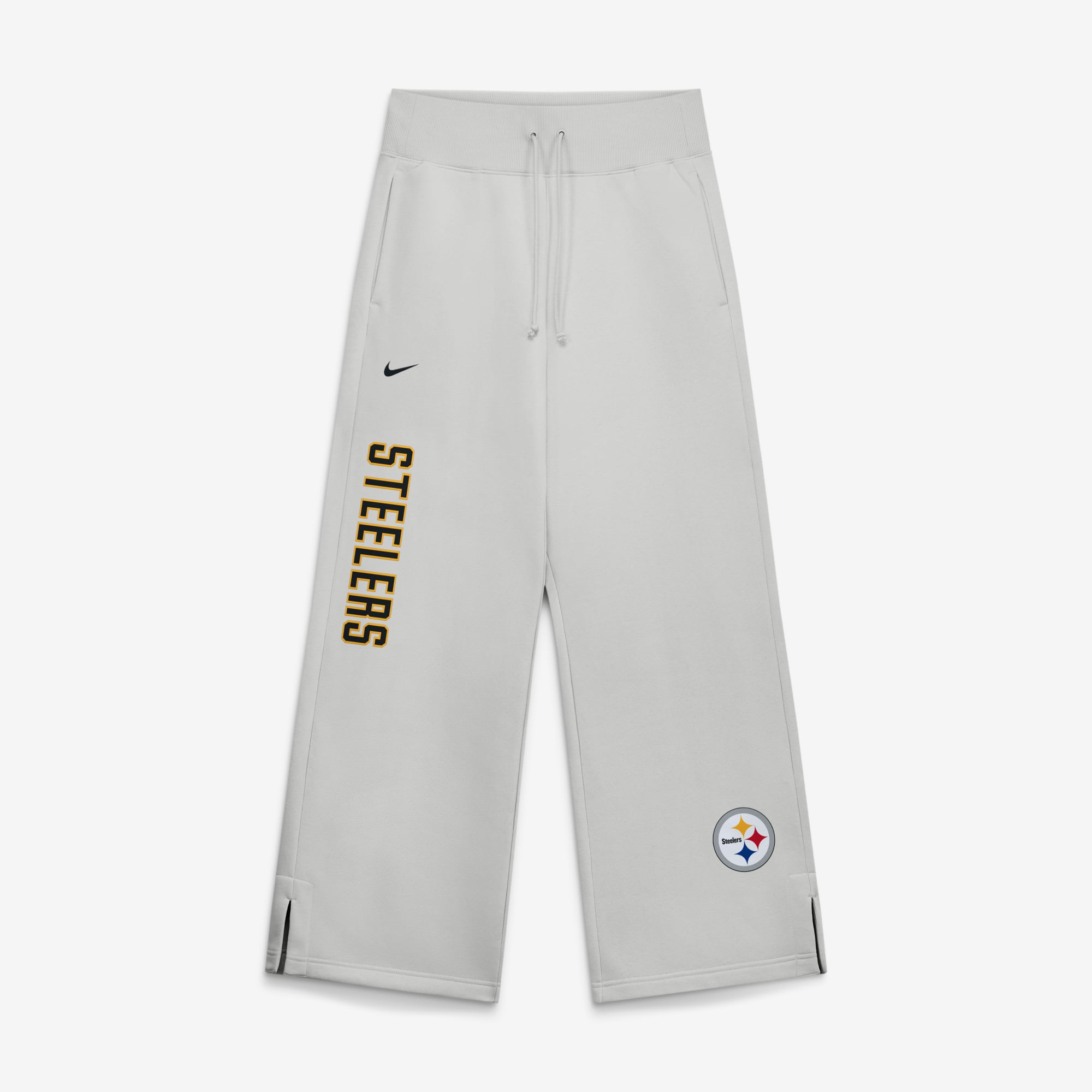 Pantalon de survêtement large en polaire Nike Pittsburgh Steelers Primetime Phoenix gris pour femme