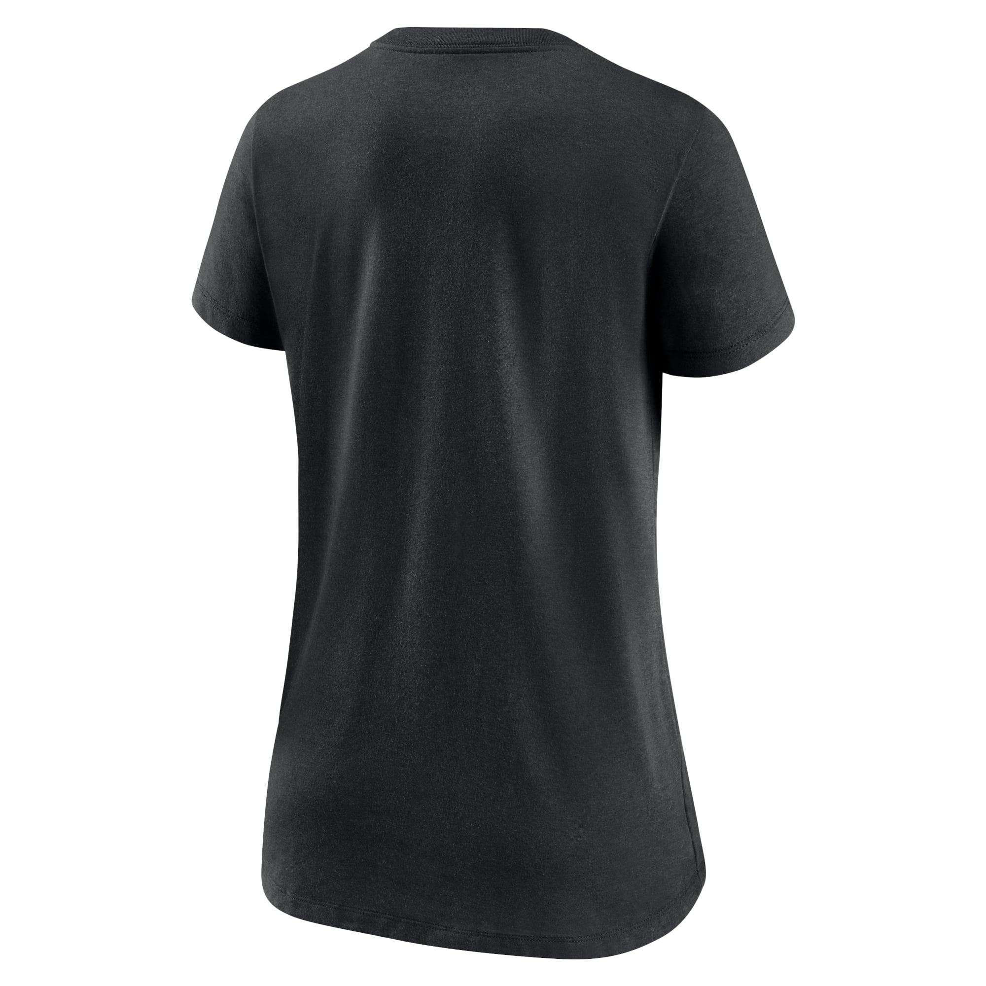 T-shirt Nike pour femme, noir chiné, Pittsburgh Steelers Lock Up, col en V, mélange de trois matières.