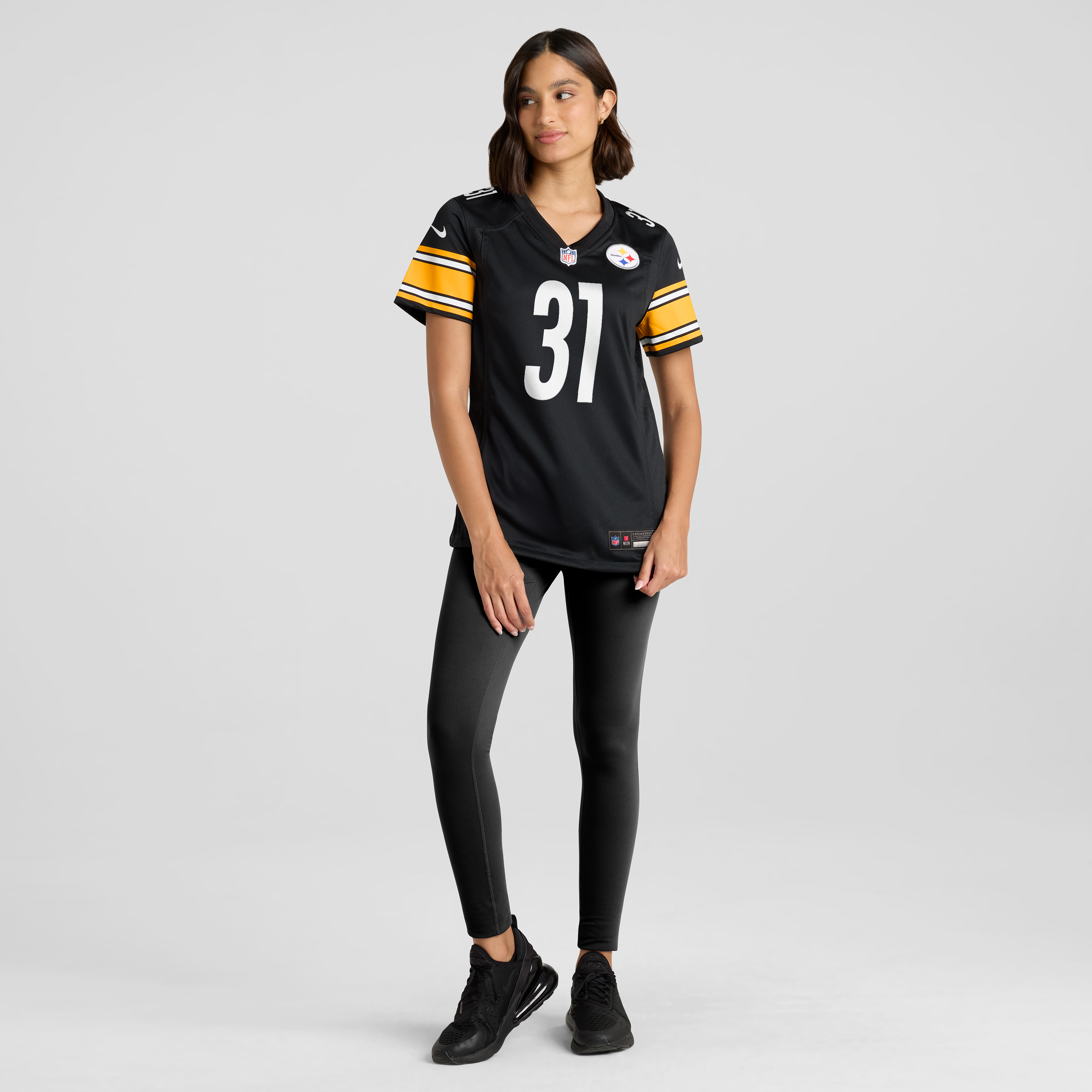 Women's Nike Lew Nichols III Black Pittsburgh Steelers Team Game Jersey