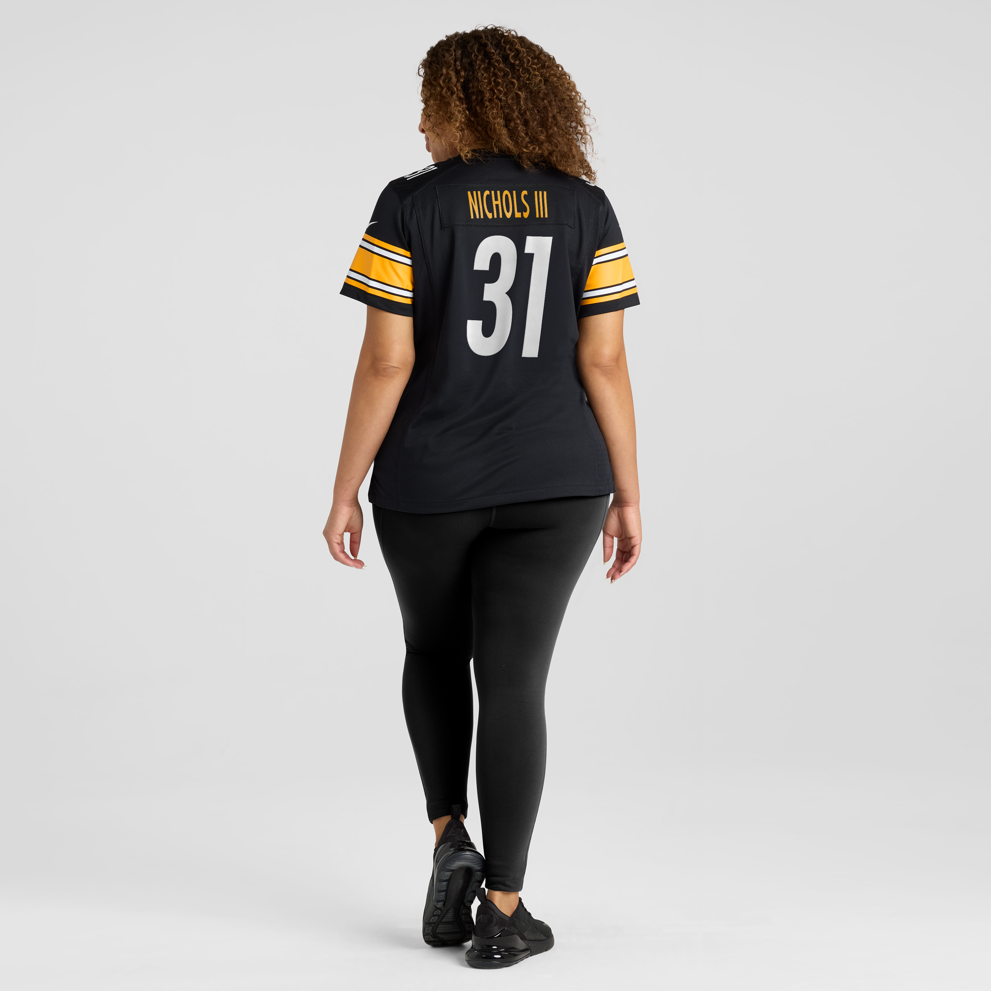 Women's Nike Lew Nichols III Black Pittsburgh Steelers Team Game Jersey