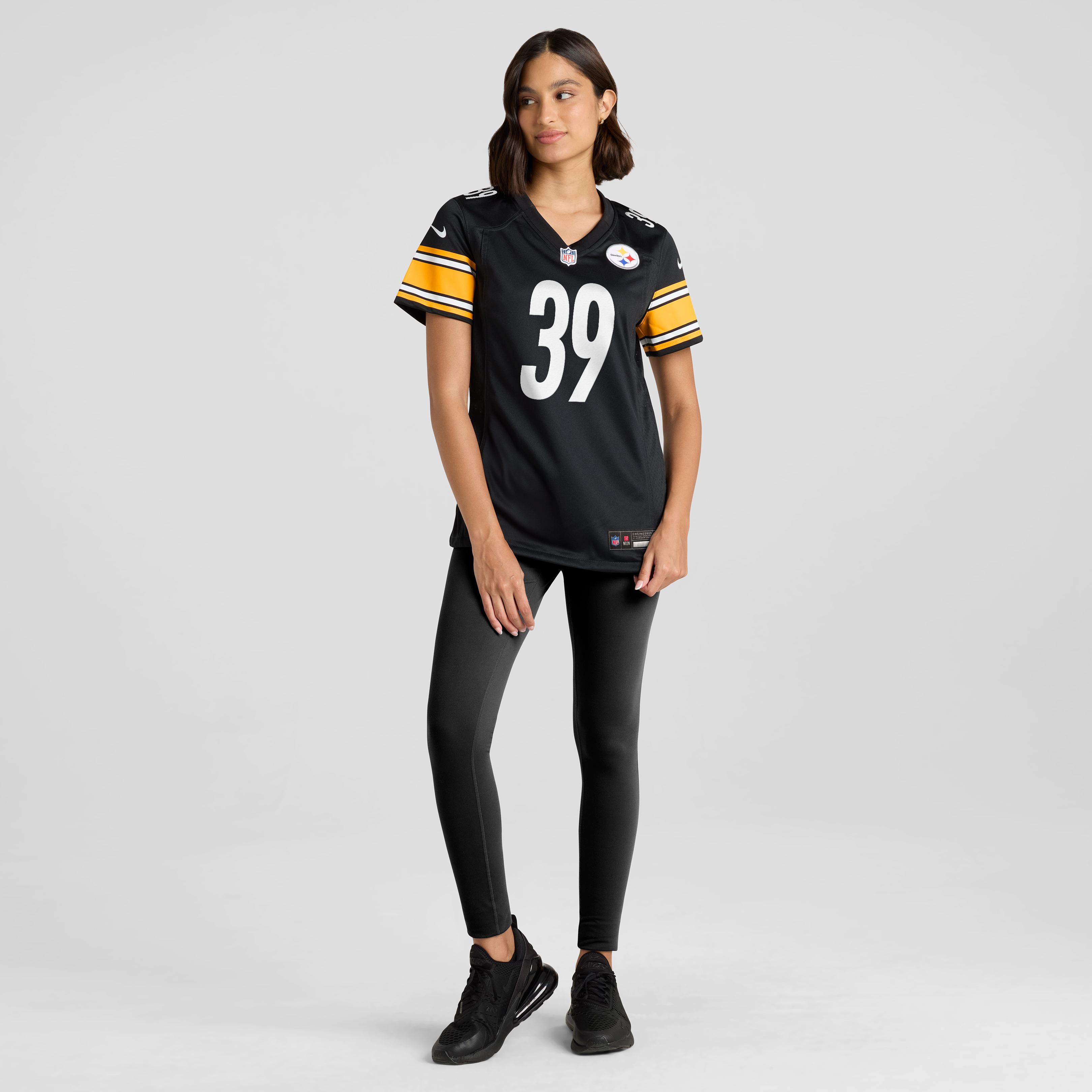 Women's Nike Malik Harrison Black Pittsburgh Steelers Team Game Jersey