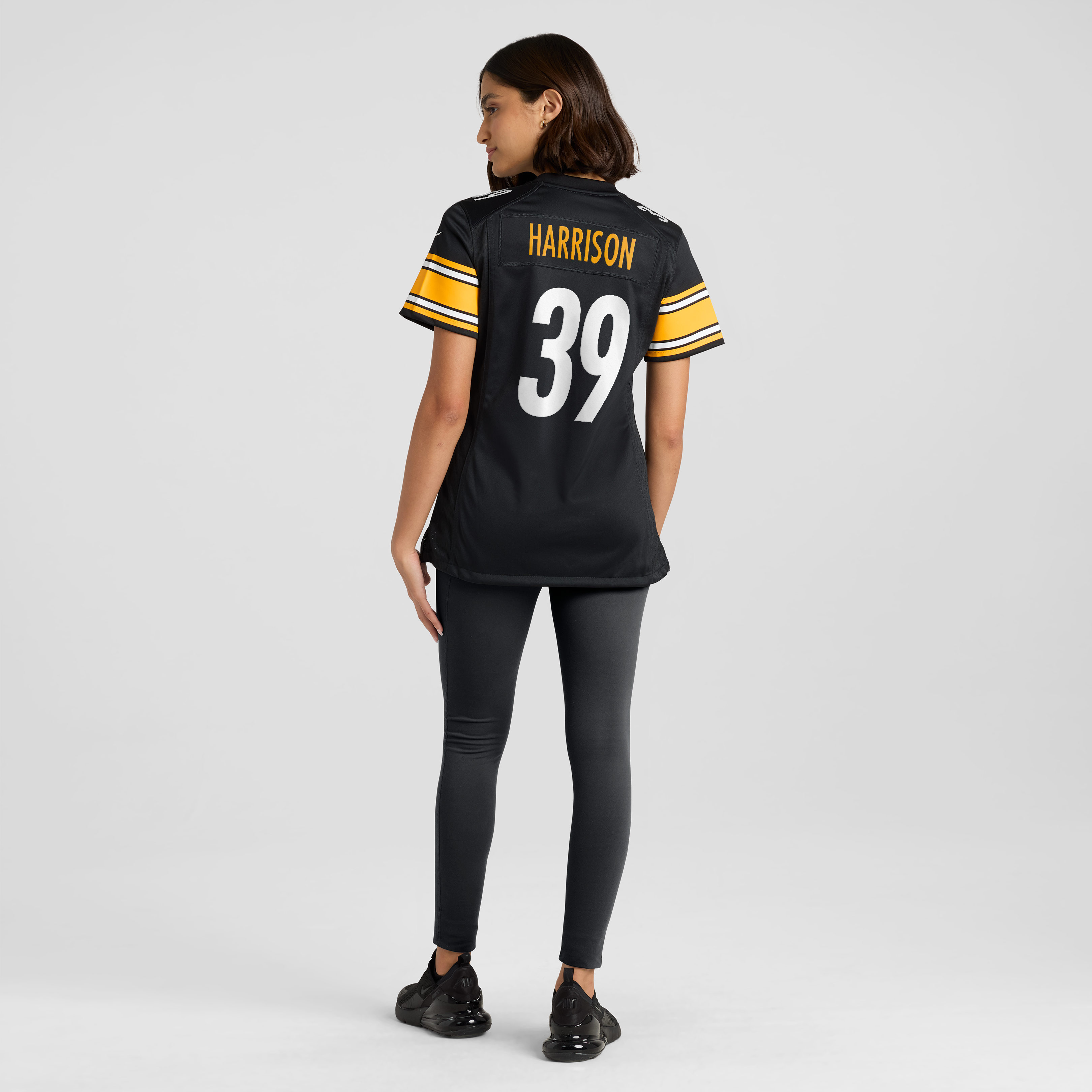 Women's Nike Malik Harrison Black Pittsburgh Steelers Team Game Jersey