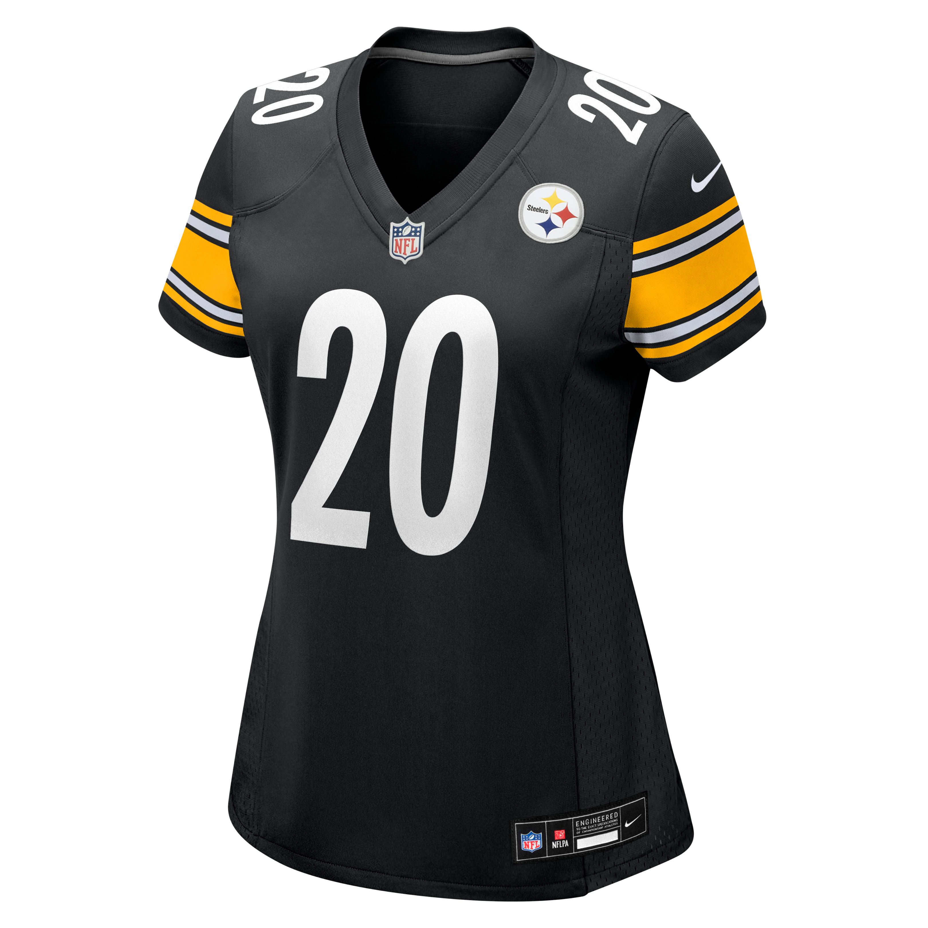 Maillot de match Nike Rayshawn Jenkins noir pour femme, Pittsburgh Steelers