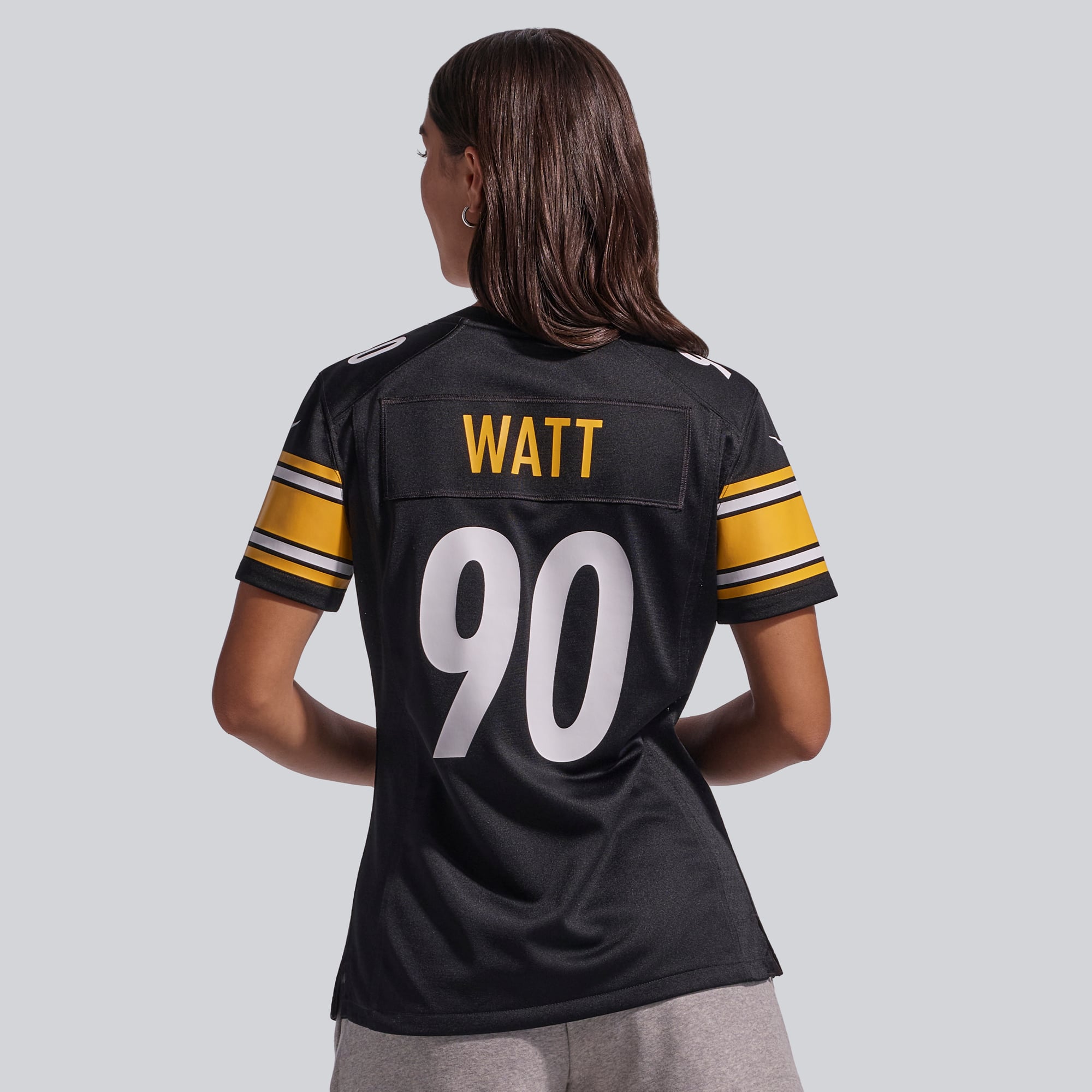 Maillot Nike T.J. Watt doré pour femme, modèle alternatif des Steelers de Pittsburgh, édition 1933