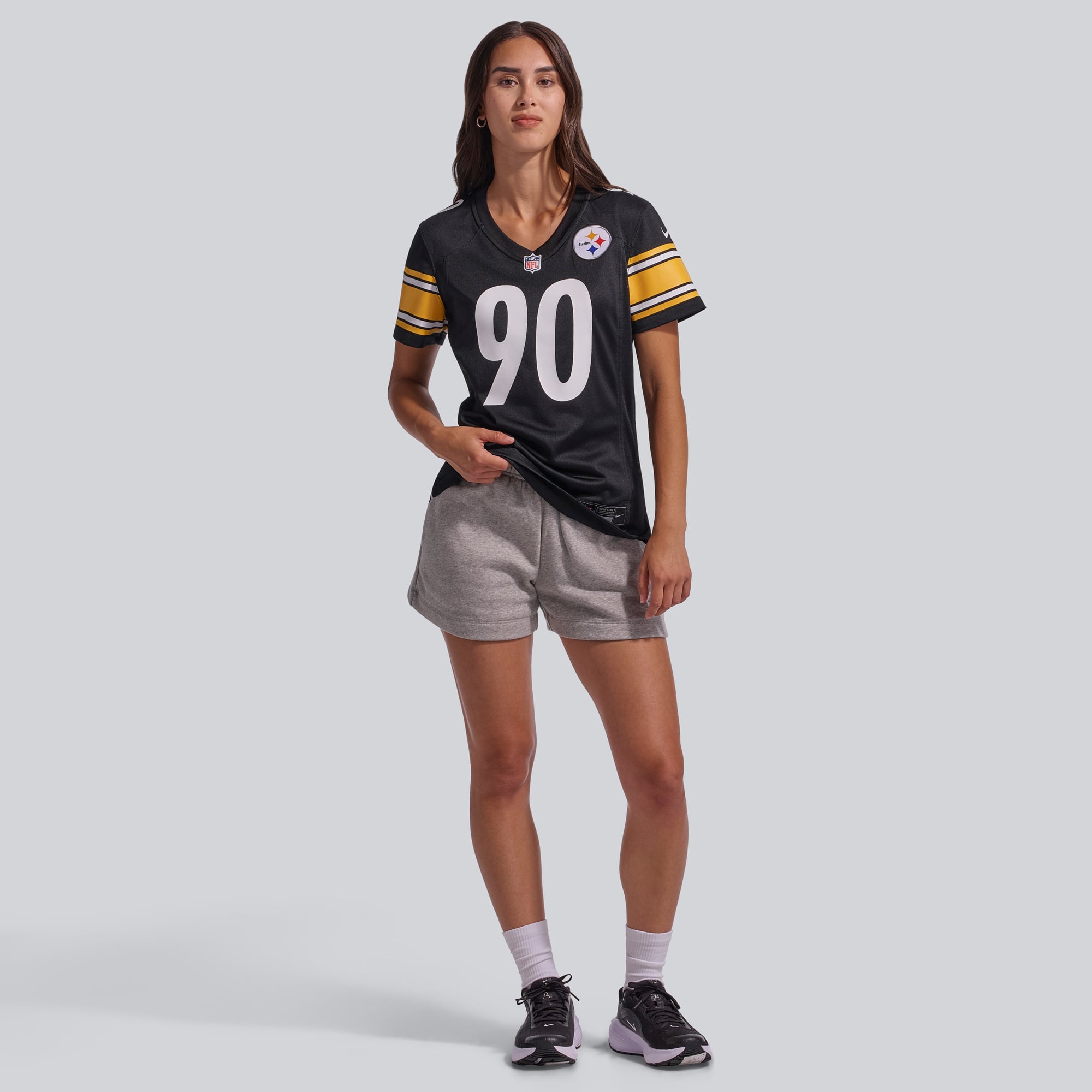 Maillot Nike T.J. Watt doré pour femme, modèle alternatif des Steelers de Pittsburgh, édition 1933