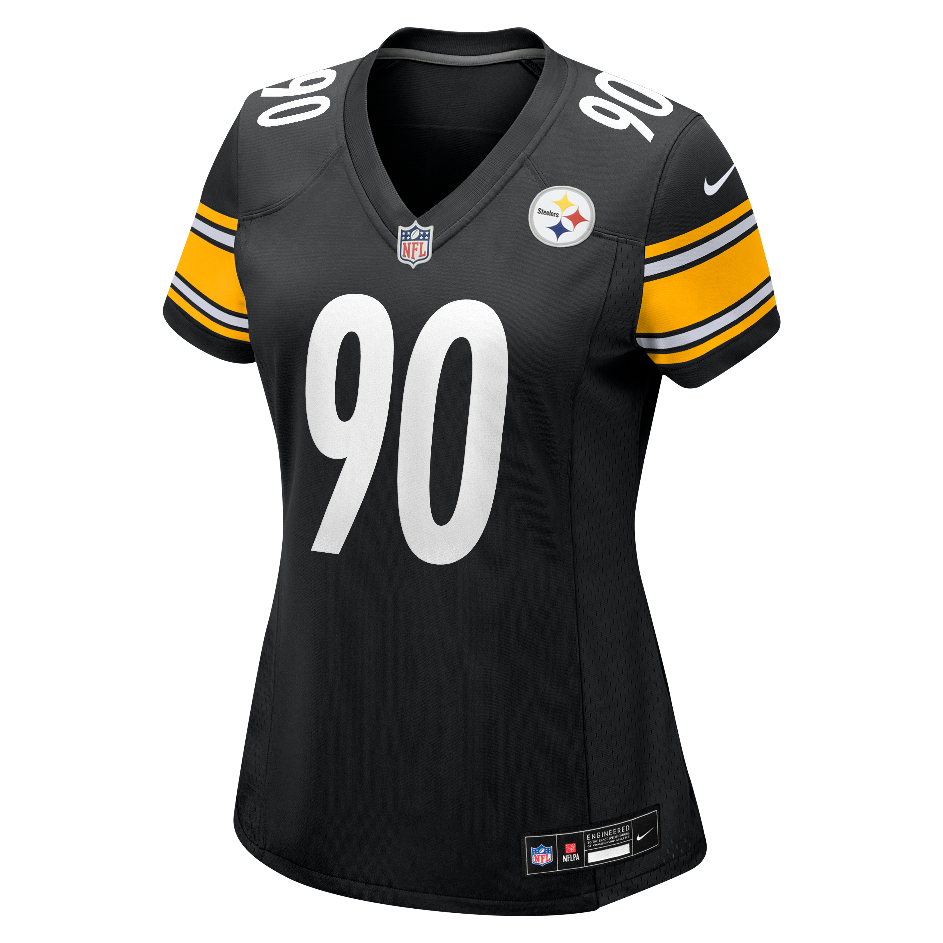 Maillot Nike T.J. Watt doré pour femme, modèle alternatif des Steelers de Pittsburgh, édition 1933