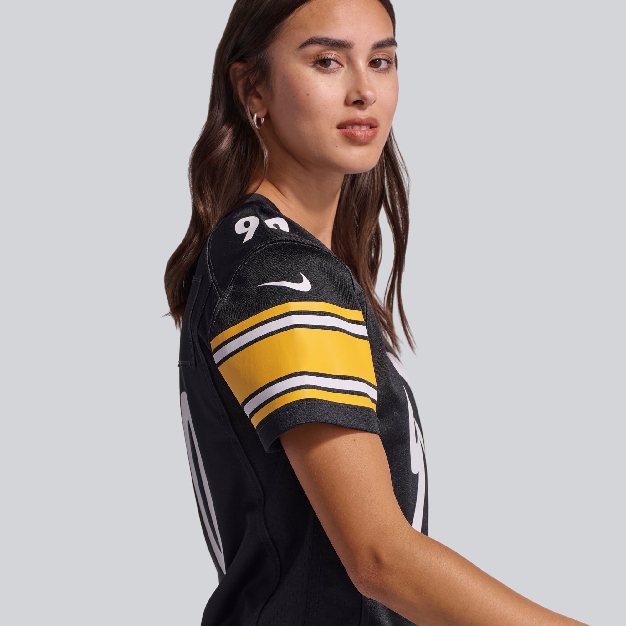Maillot Nike T.J. Watt doré pour femme, modèle alternatif des Steelers de Pittsburgh, édition 1933