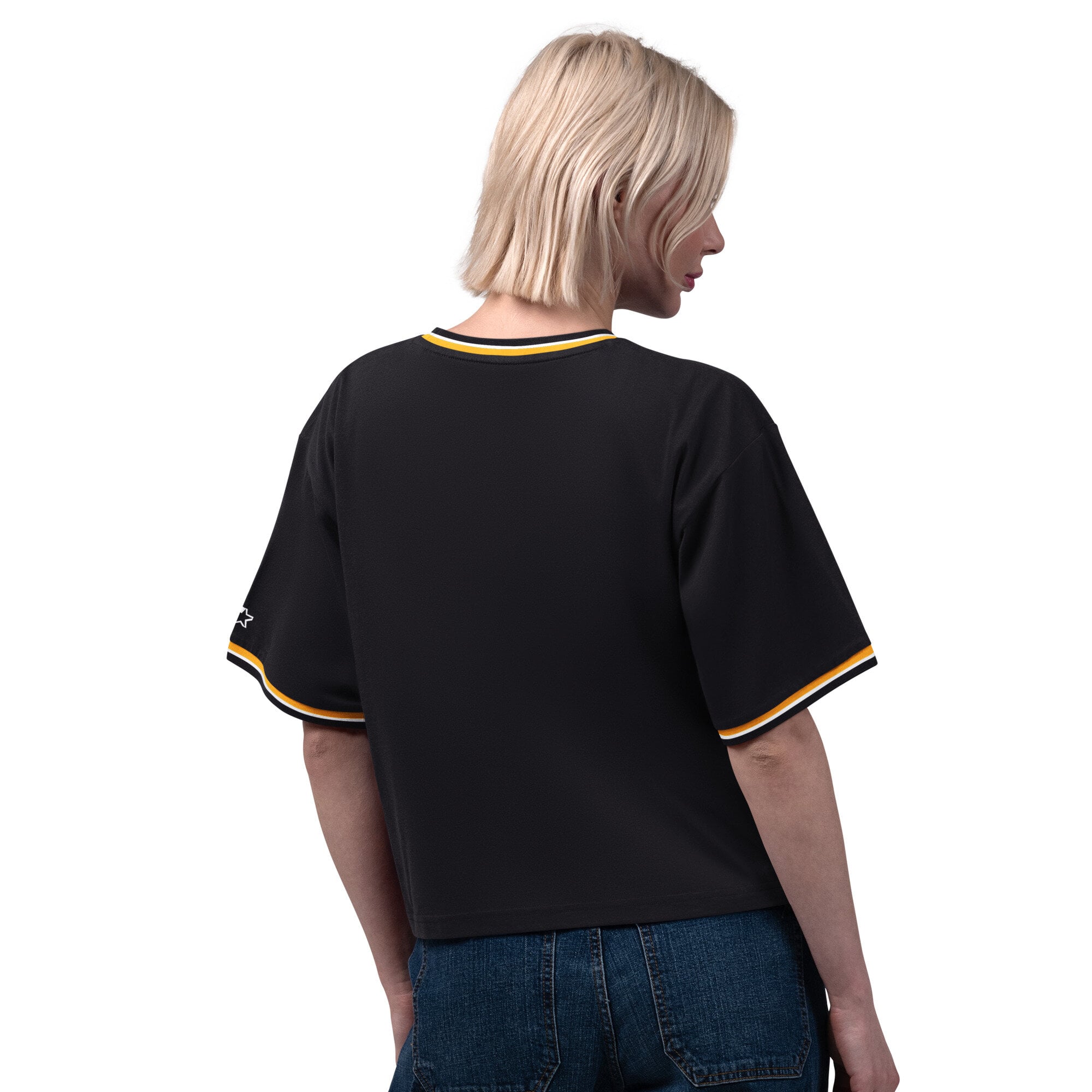 T-shirt court Starter noir pour femmes, Pittsburgh Steelers Ace