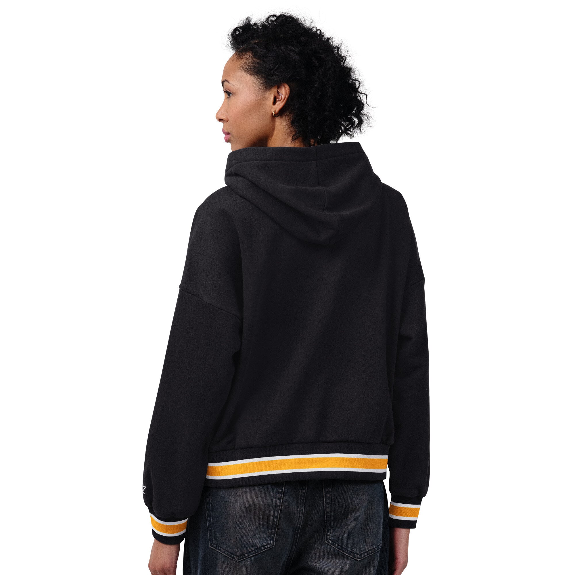 Women's Starter Black Pittsburgh Steelers Home Plate Hoodie