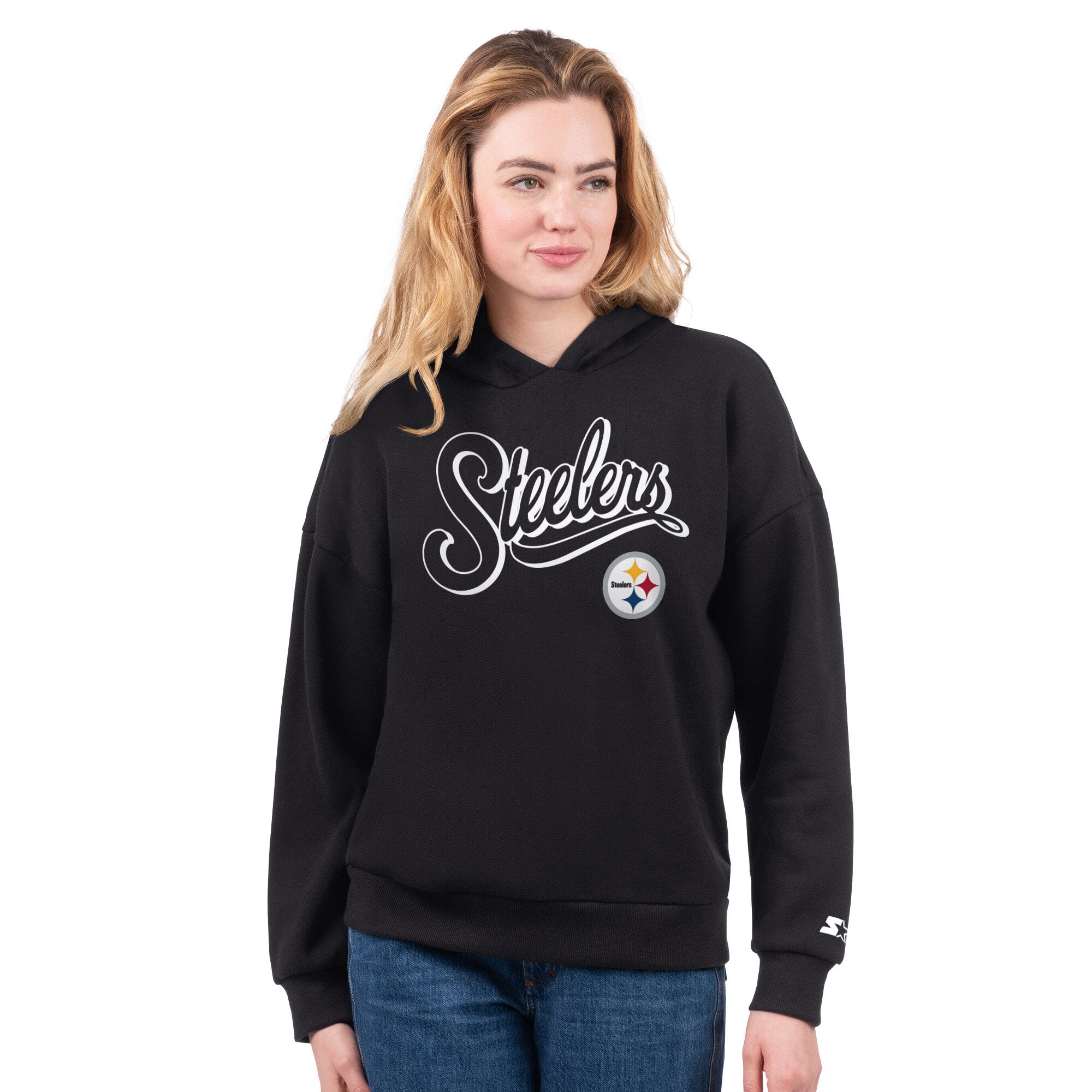 Ensemble sweat à capuche et t-shirt Pittsburgh Steelers or/noir pour femme