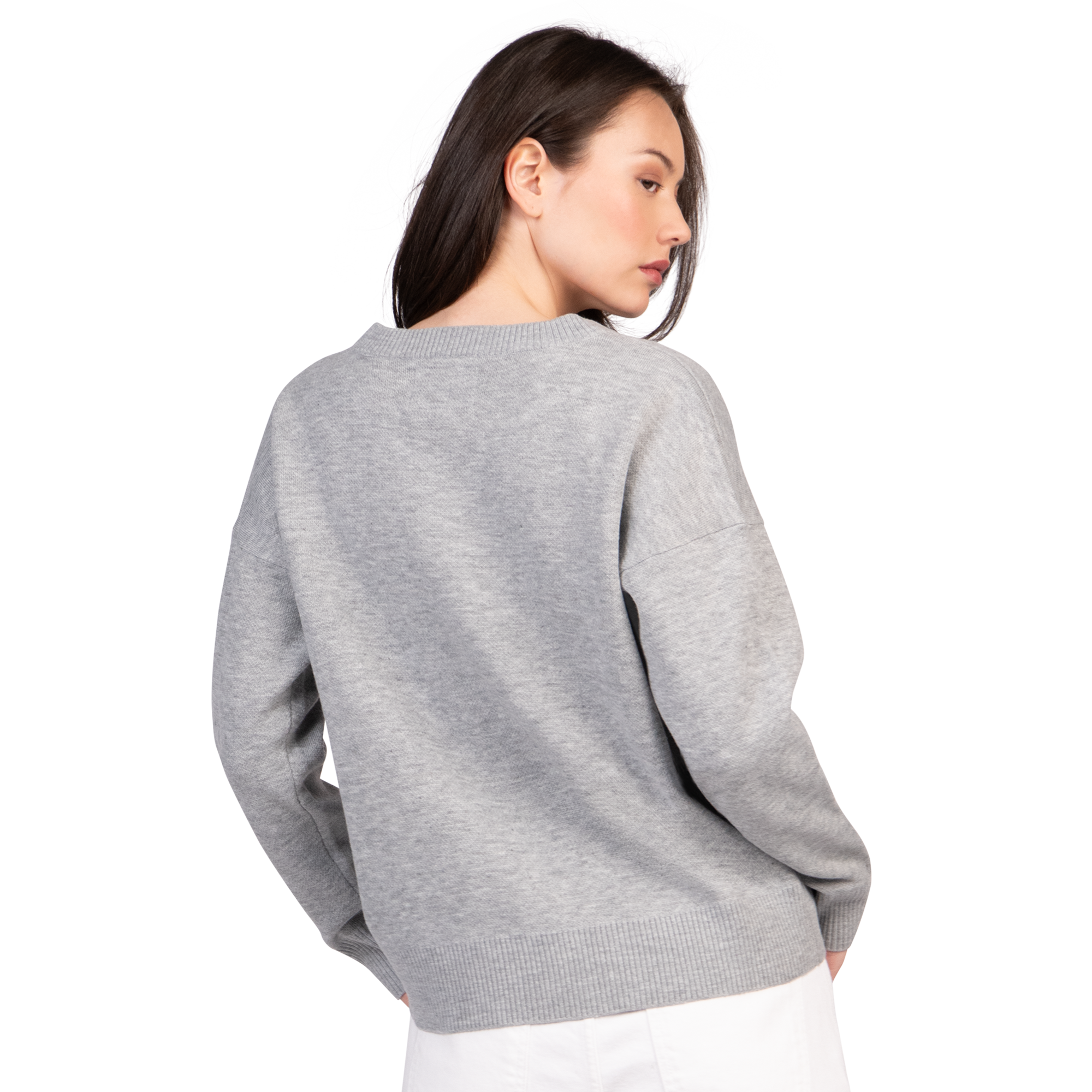 Pull à col en V gris Starter pour femmes, Pittsburgh Steelers Best Shot