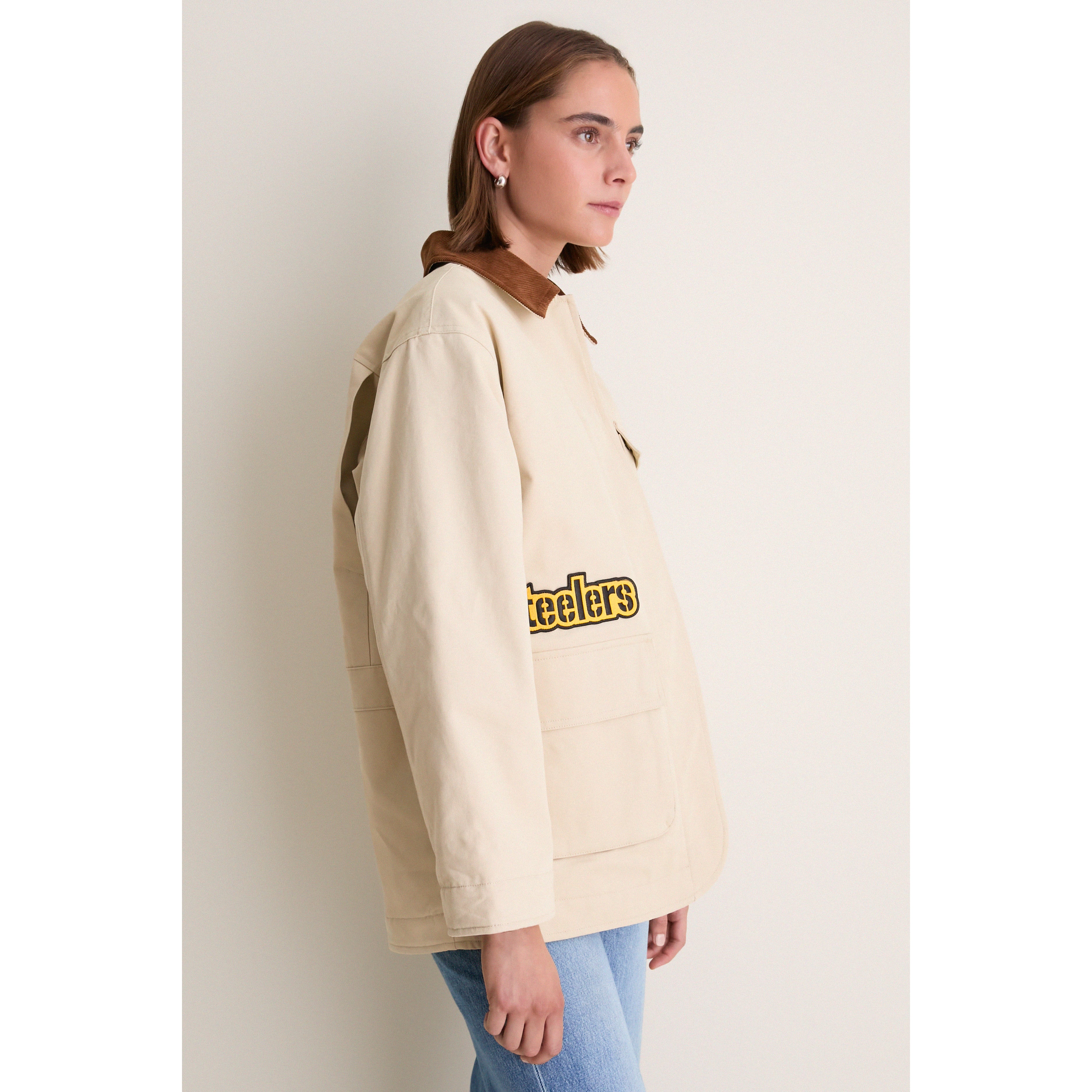 Veste de grange Tuckernuck Stone Pittsburgh Steelers pour femmes, à boutons-pression.