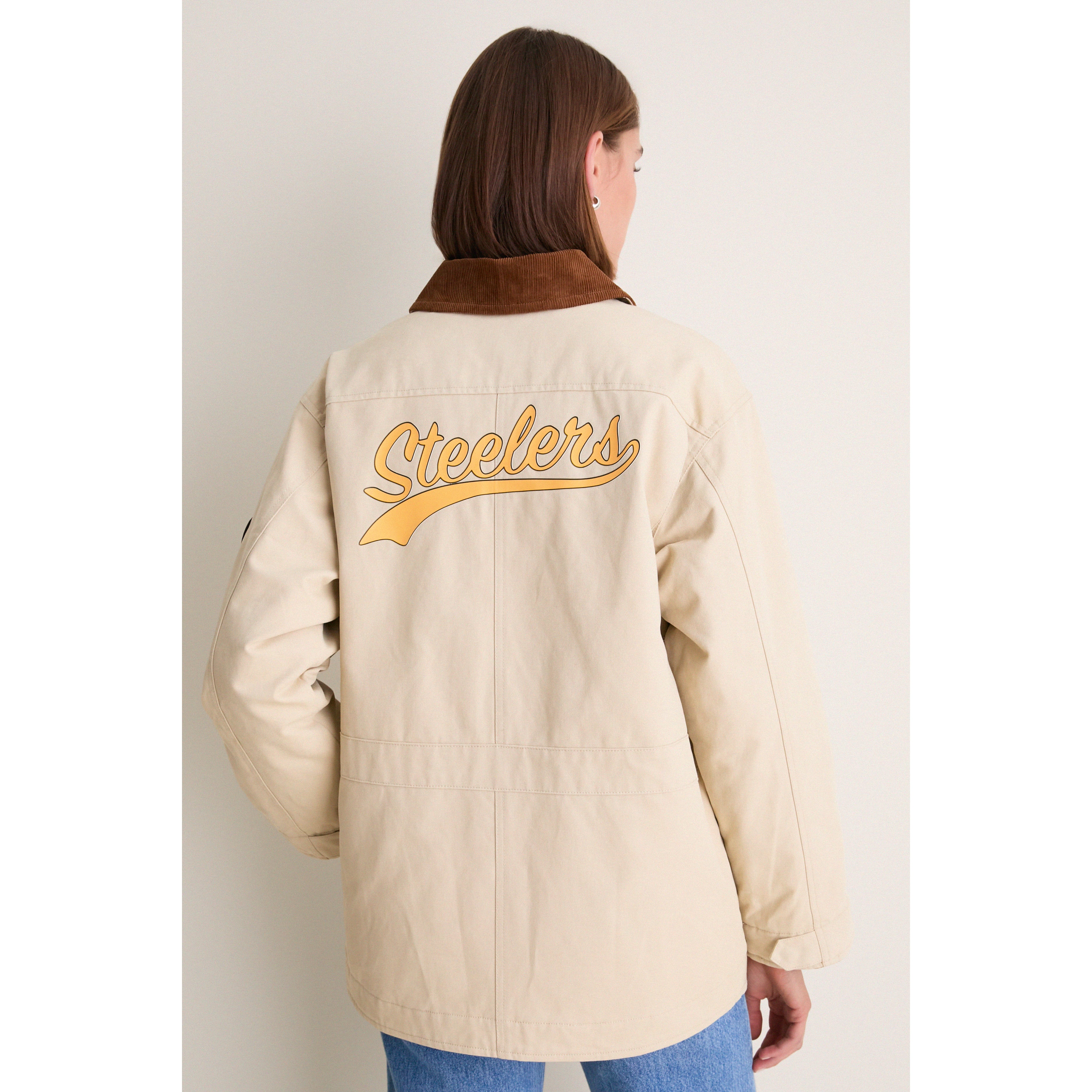 Veste de grange Tuckernuck Stone Pittsburgh Steelers pour femmes, à boutons-pression.