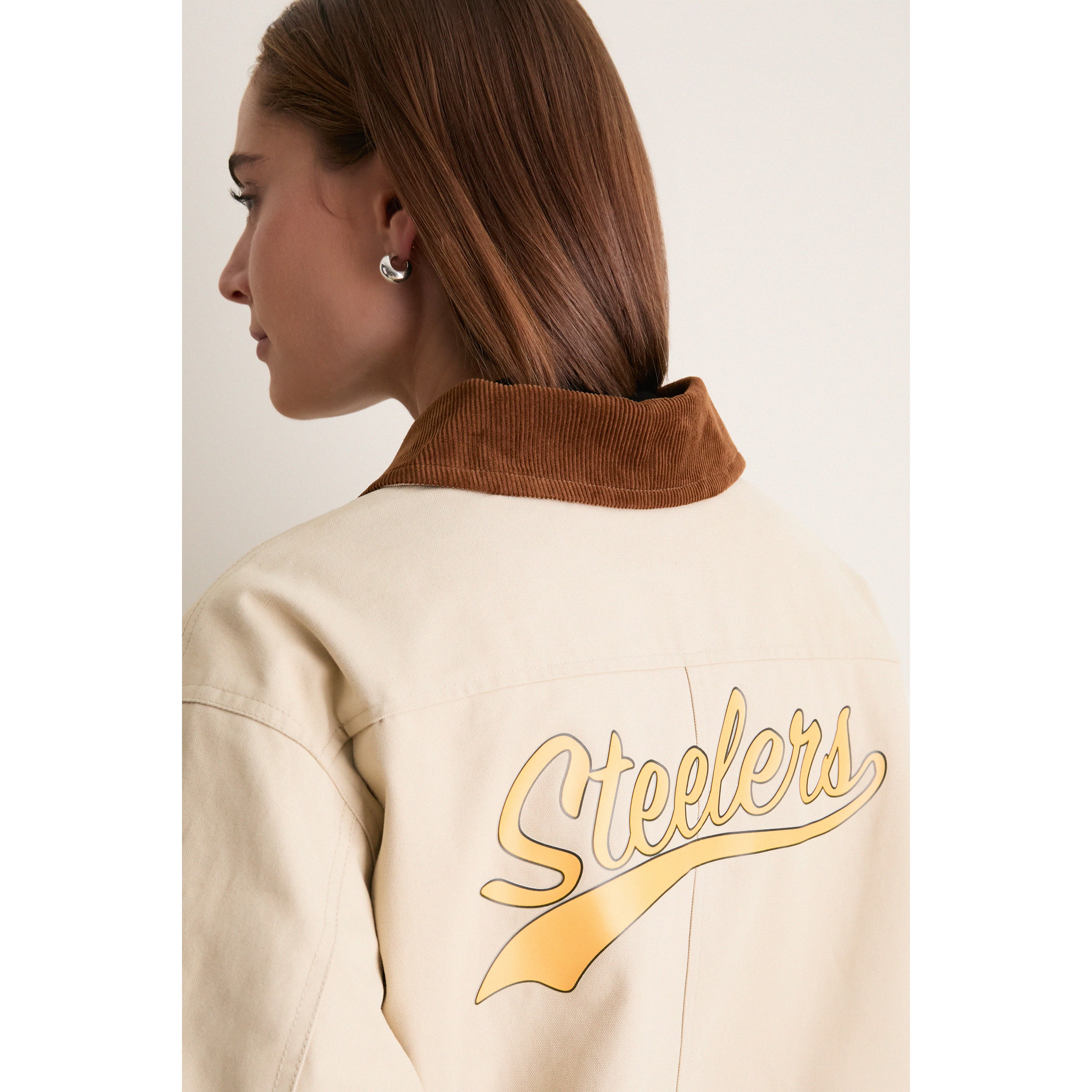 Veste de grange Tuckernuck Stone Pittsburgh Steelers pour femmes, à boutons-pression.