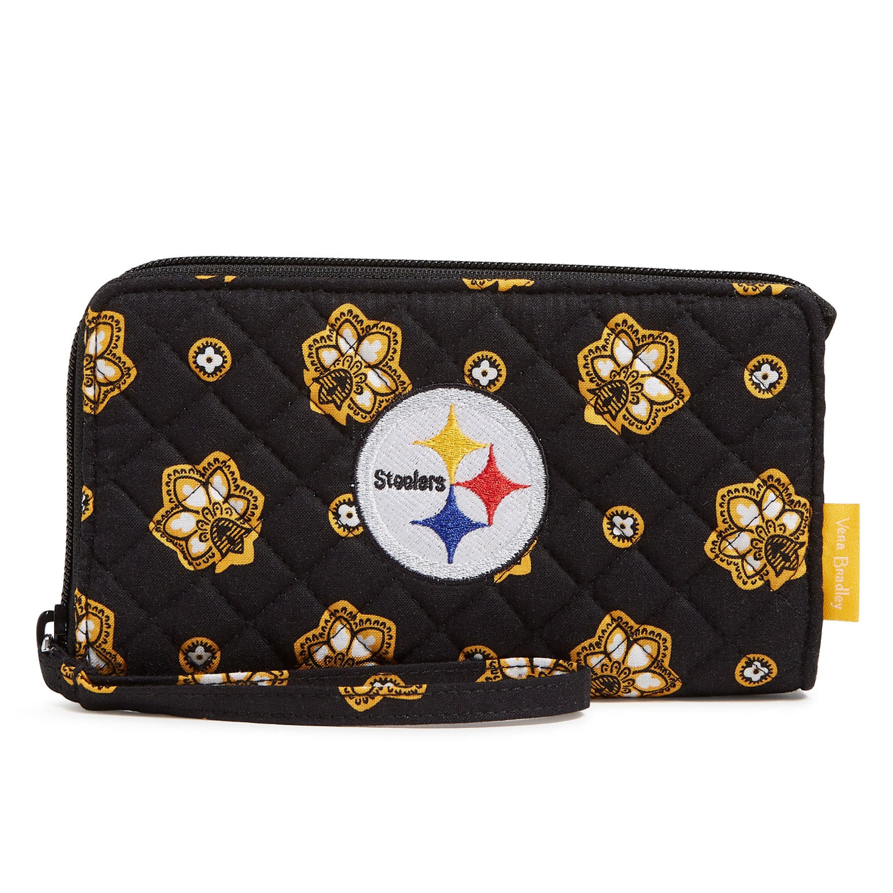 Women's Vera Bradley Pittsburgh Steelers RFID Front-Zip Wristlet