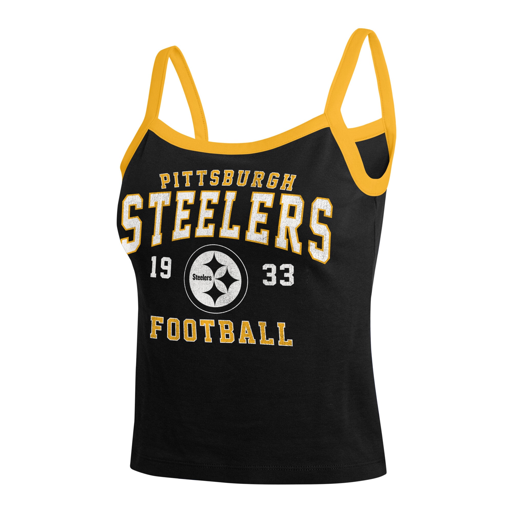 Women's WEAR by Erin Andrews  Black Pittsburgh Steelers Colorblock Tank Top