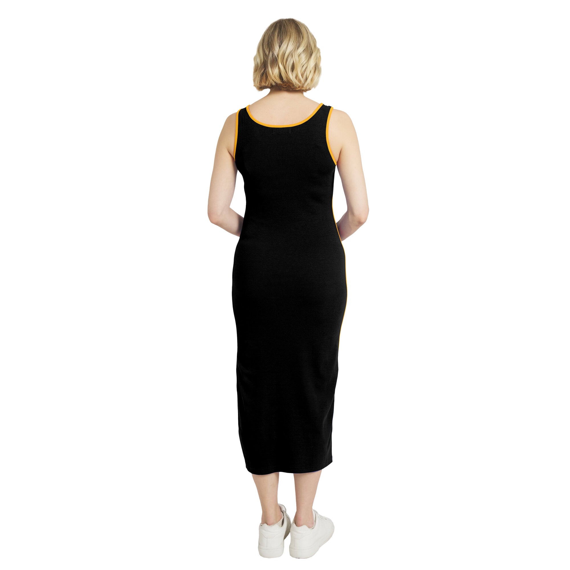 Robe débardeur côtelée noire Pittsburgh Steelers de la marque WEAR by Erin Andrews pour femme