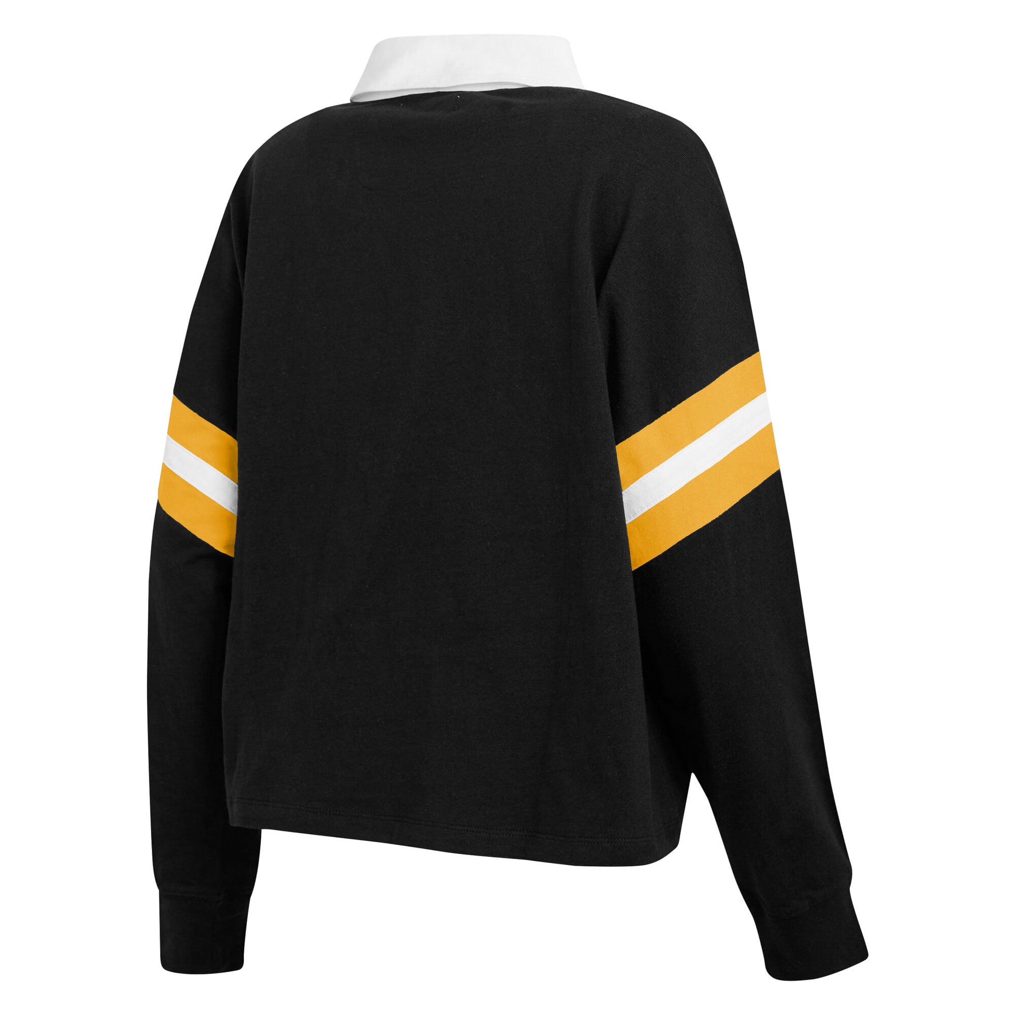 T-shirt à manches longues noir Pittsburgh Steelers Rugby pour femmes de la marque WEAR by Erin Andrews