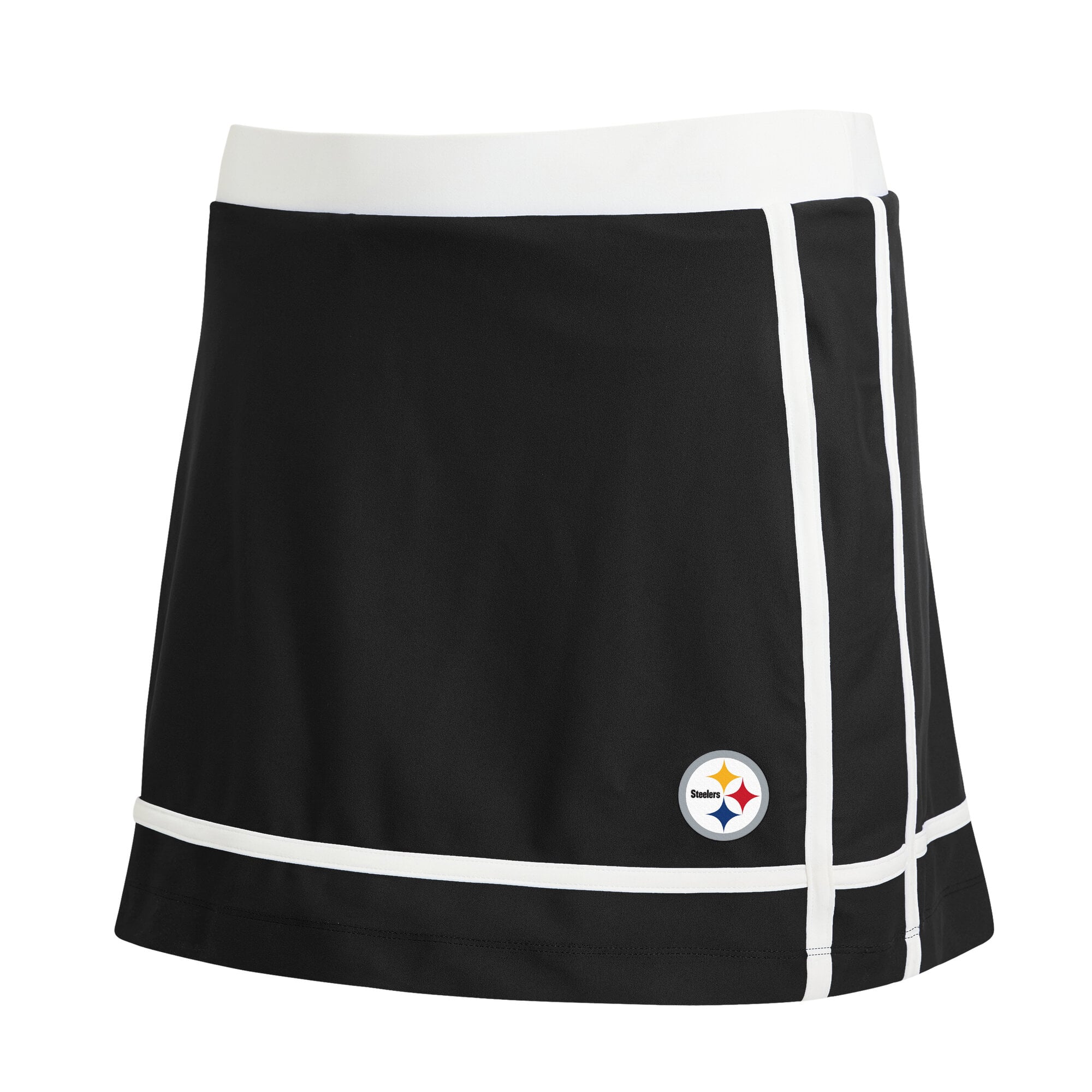 Women's WEAR by Erin Andrews  Black Pittsburgh Steelers Stripe Skort