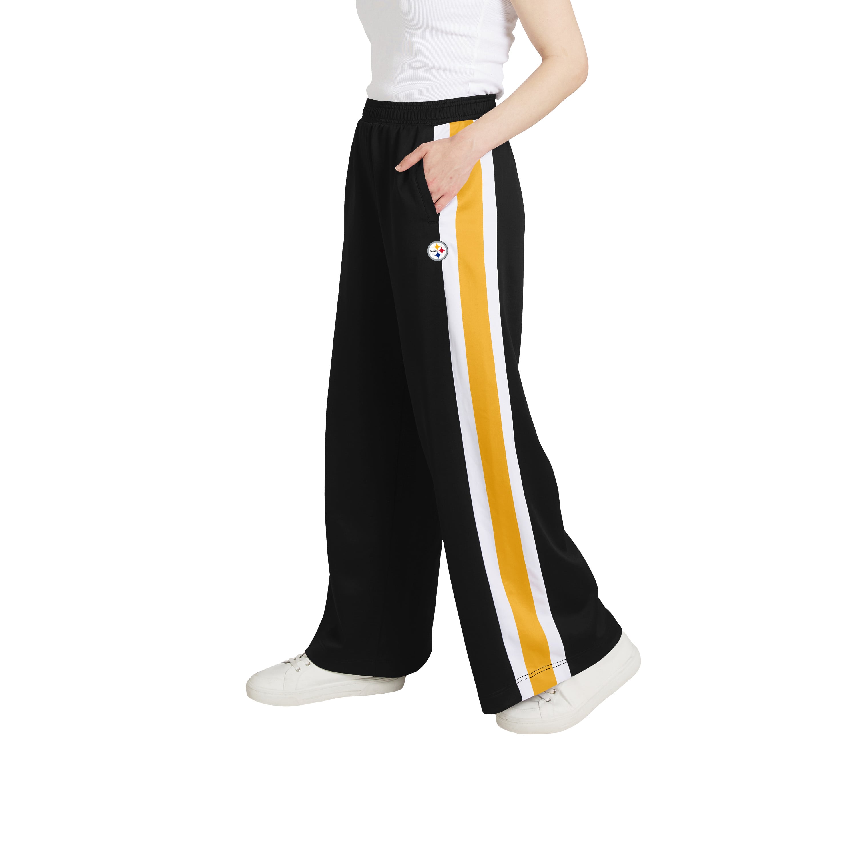 Pantalon de survêtement rayé Pittsburgh Steelers pour femmes la marque WEAR by Erin Andrews