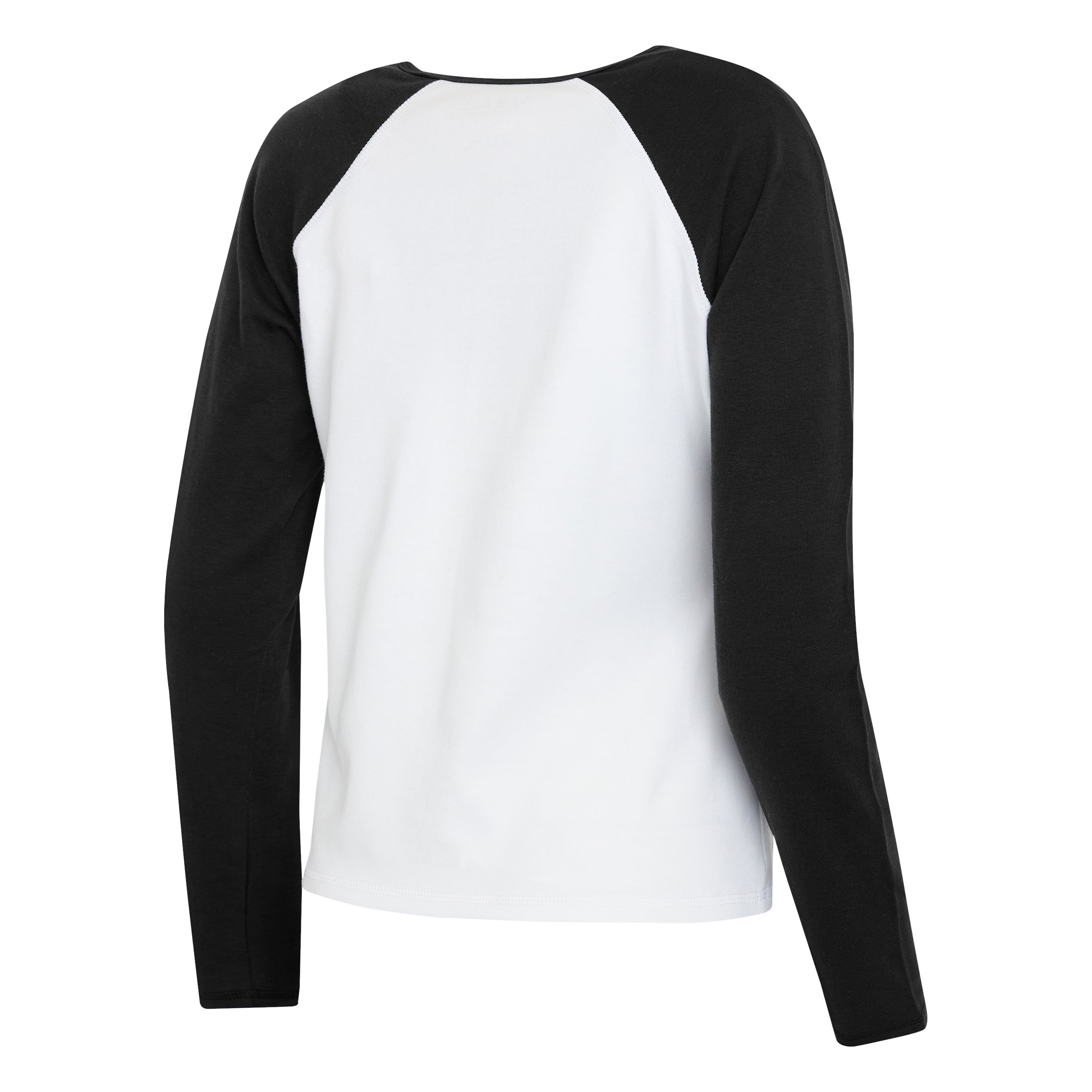 Women's WEAR by Erin Andrews  White/Black Pittsburgh Steelers Henley Long Sleeve Raglan T-Shirt