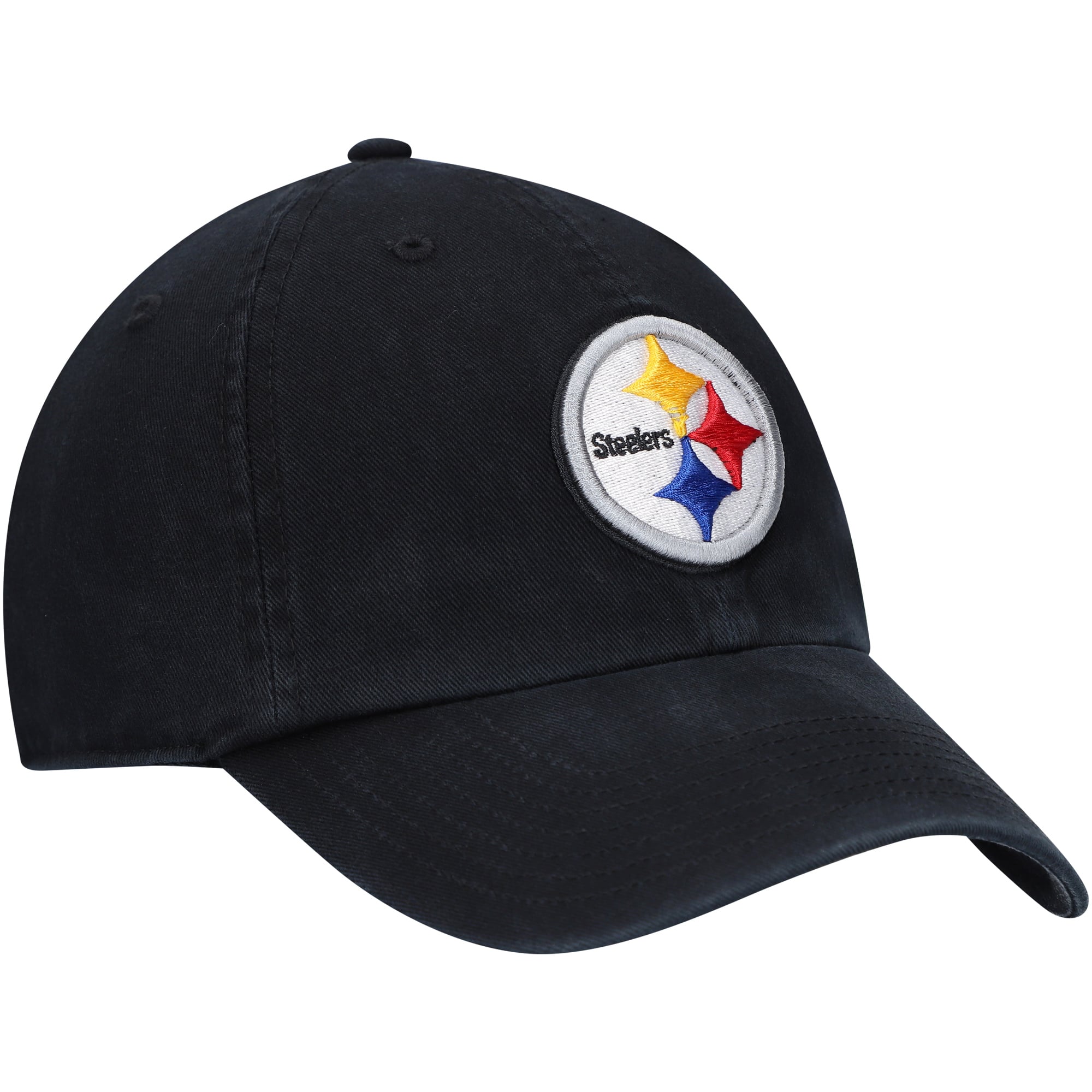 Youth '47 Black Pittsburgh Steelers Logo Clean Up Adjustable Hat