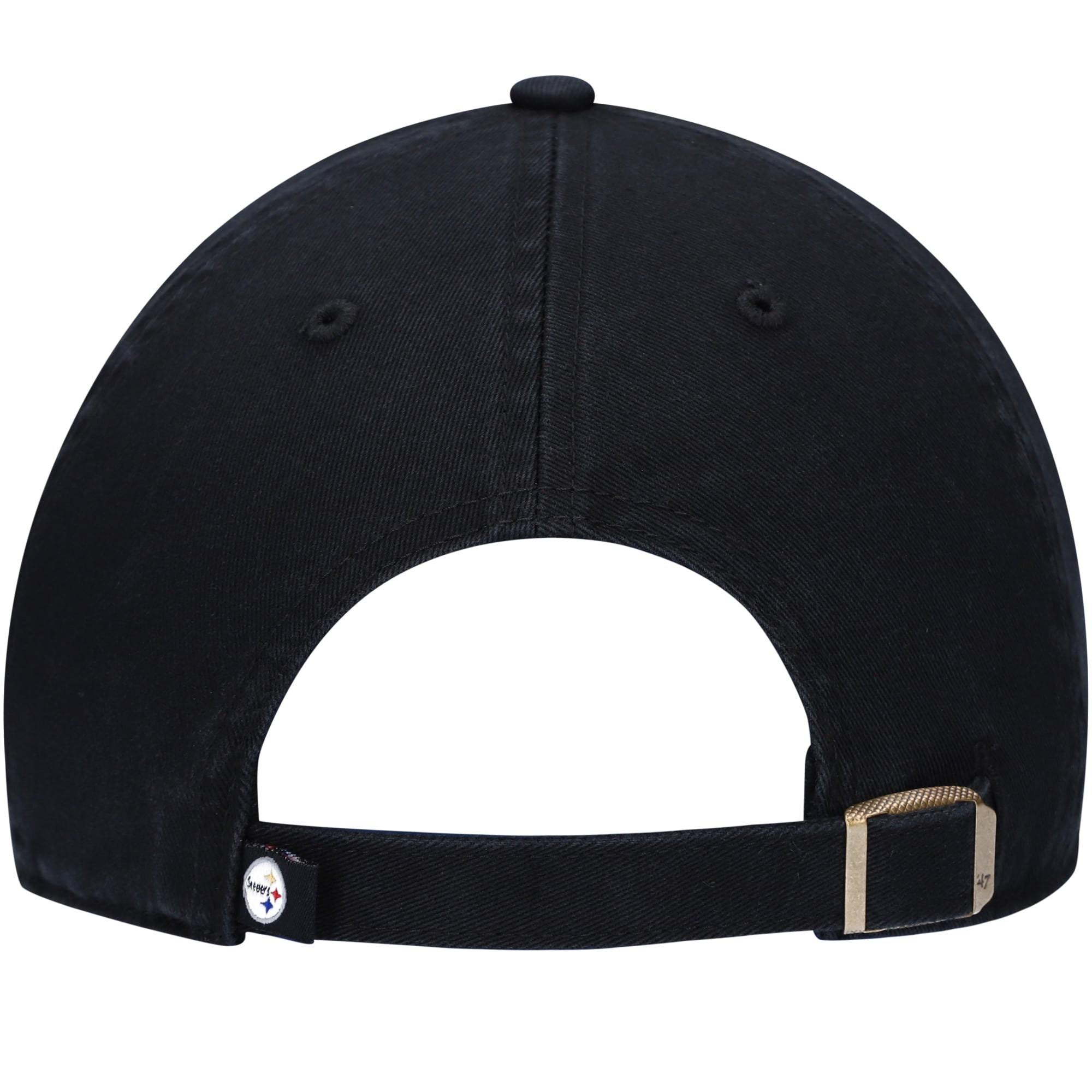 Youth '47 Black Pittsburgh Steelers Logo Clean Up Adjustable Hat