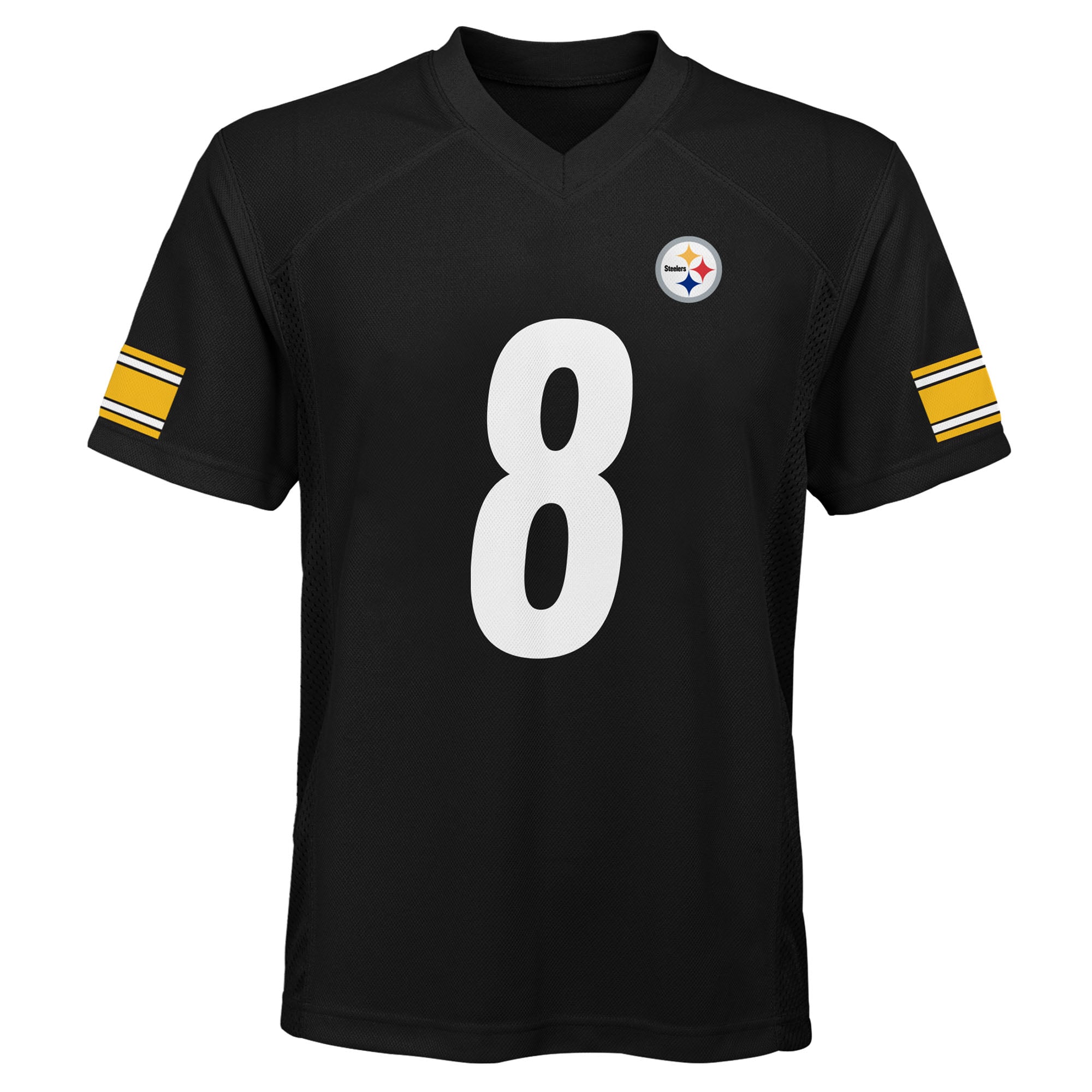 Maillot réplique noir des Steelers de Pittsburgh d'Aaron Rodgers pour enfant