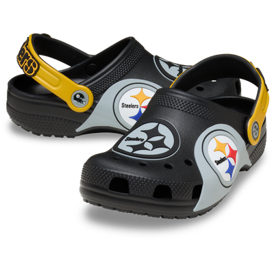  Pittsburgh Steelers Crocs Youth Classic Clog - Black