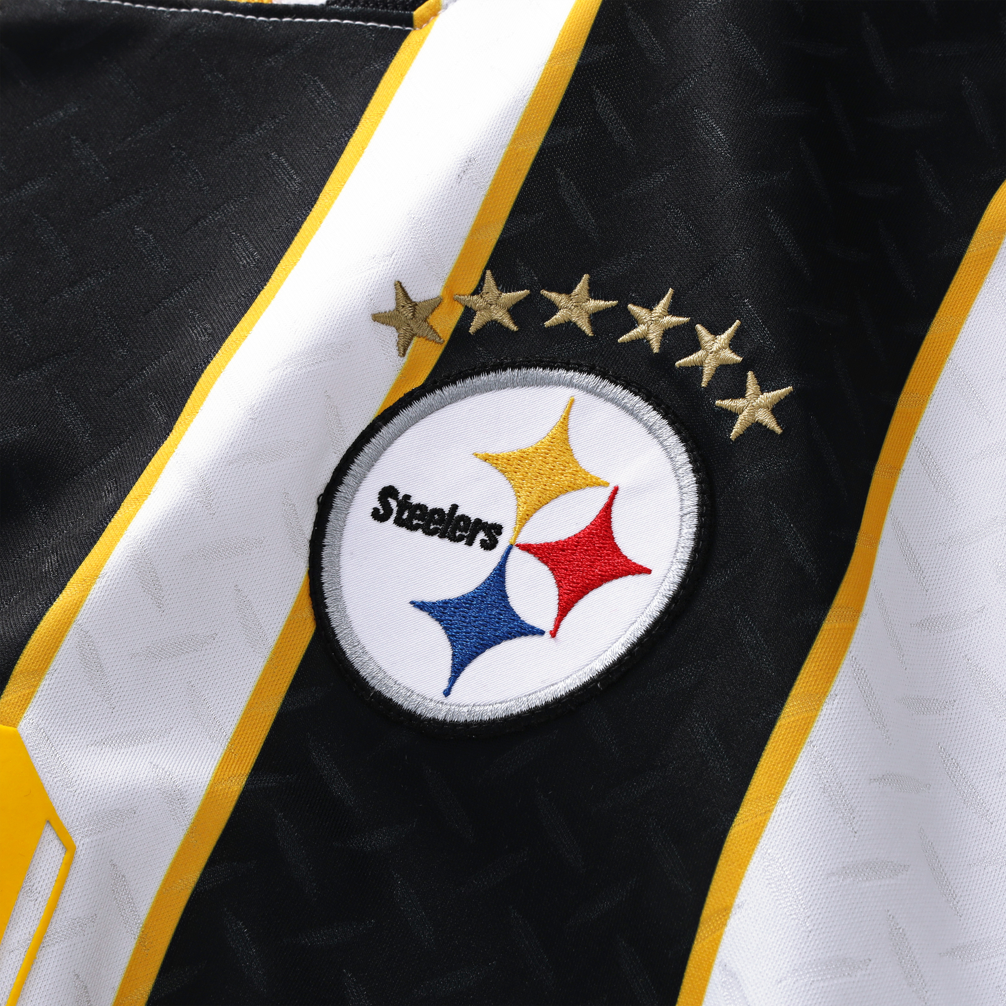 Youth Fanatics White Pittsburgh Steelers Football x V-Neck Fan Top