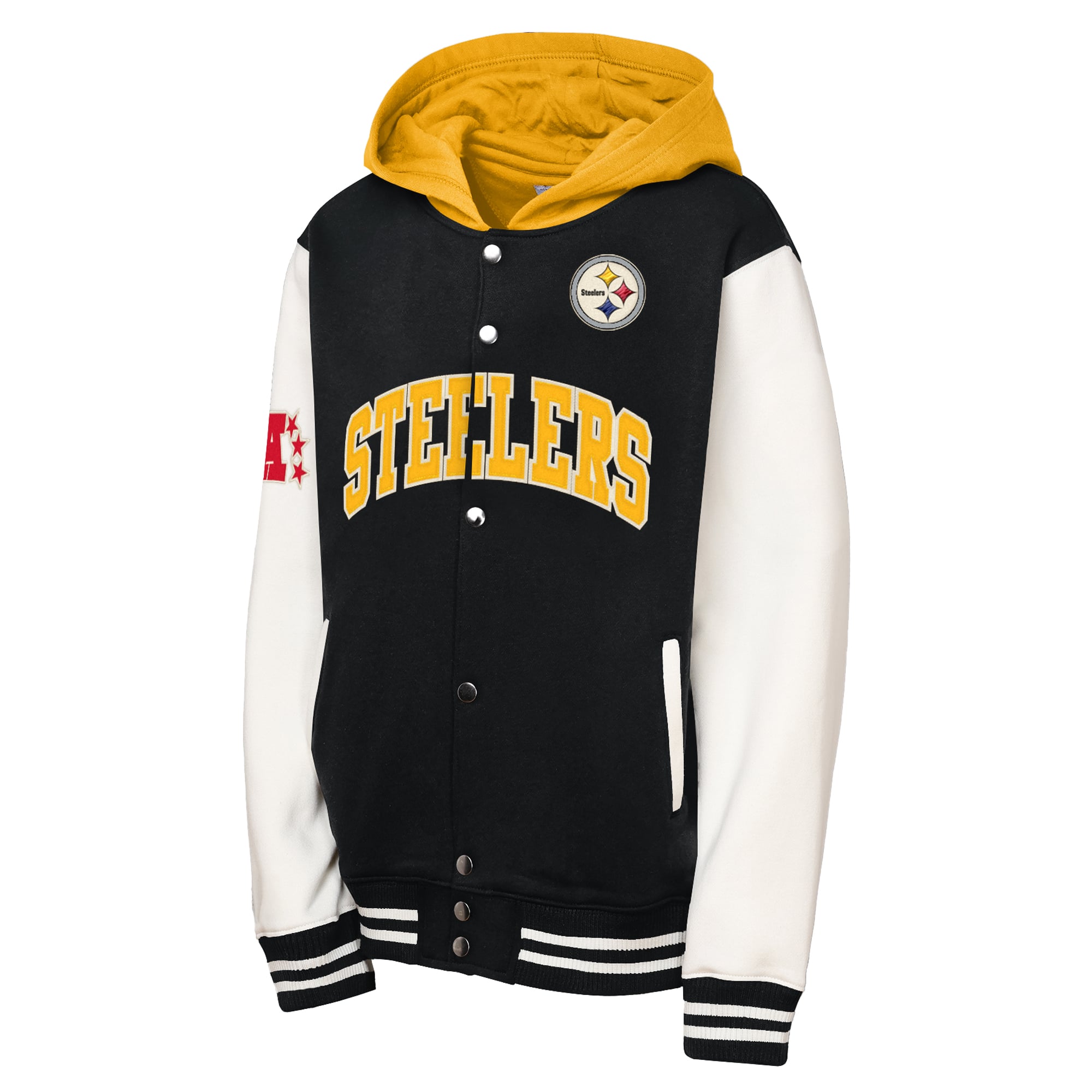 Veste polaire Mitchell & Ness noire Pittsburgh Steelers pour enfant