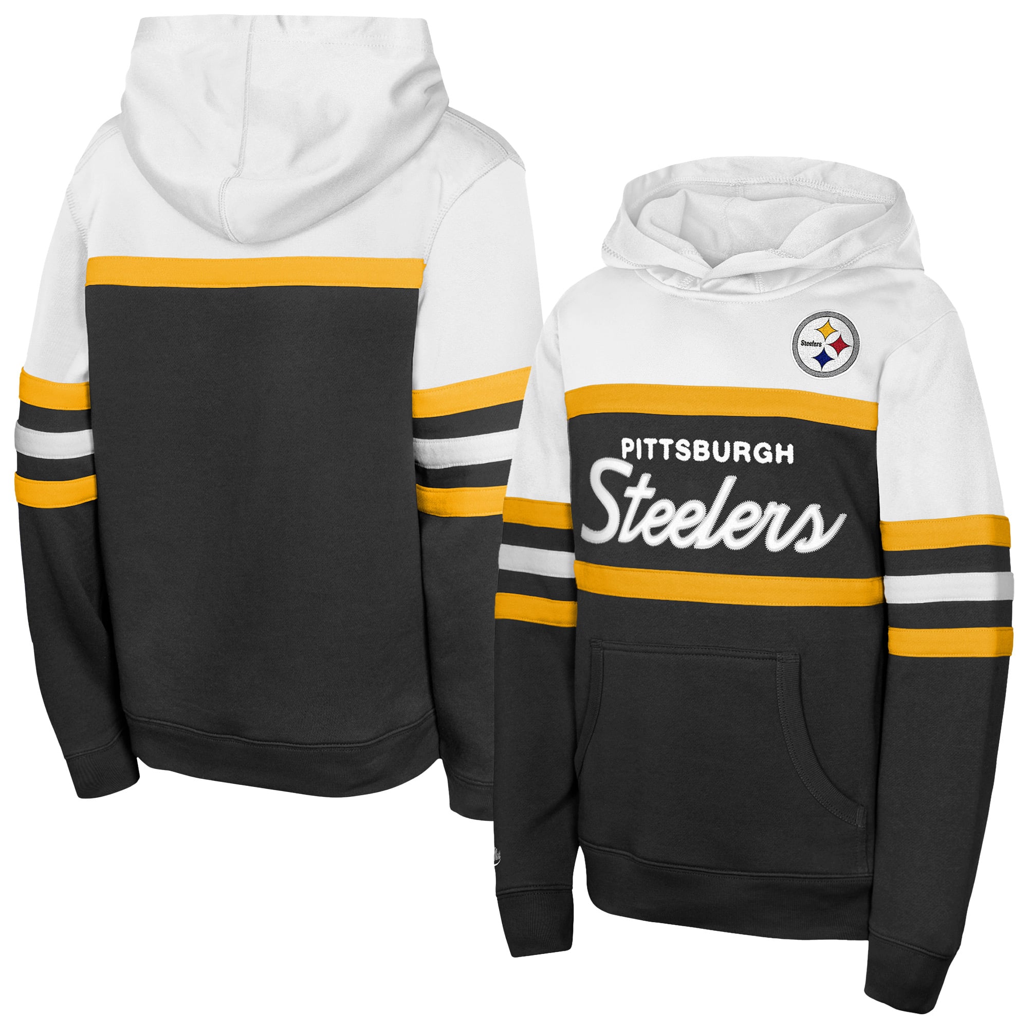 Youth Mitchell & Ness  Black Pittsburgh Steelers Head Coach Hoodie