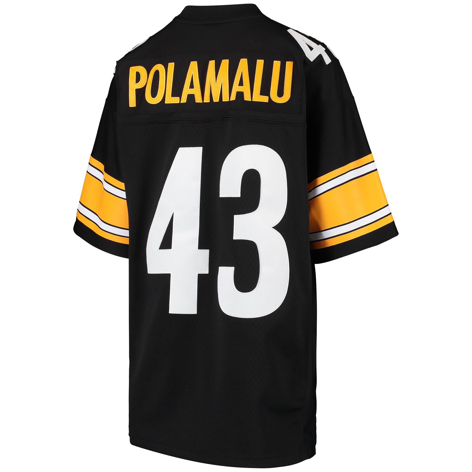Maillot Mitchell & Ness Troy Polamalu noir Pittsburgh Steelers 2005 Gridiron Classics joueur retraité Legacy Jersey