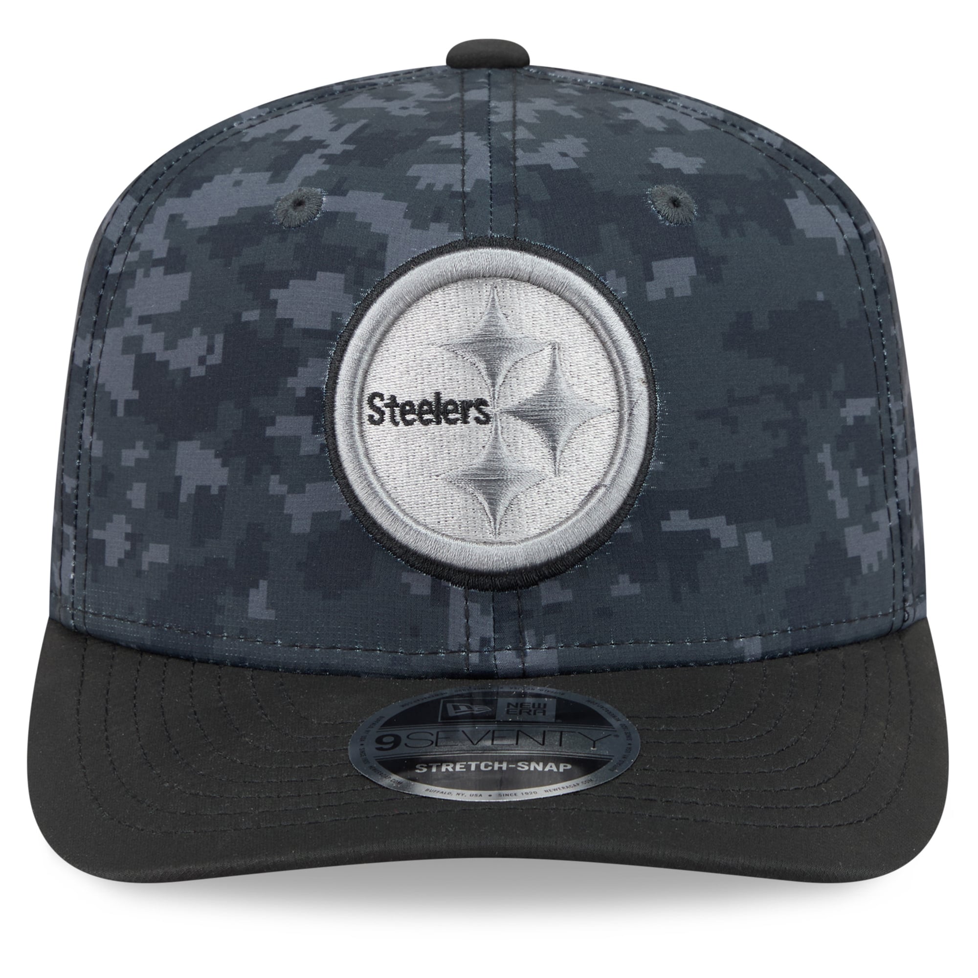 Casquette ajustable New Era noire Pittsburgh Steelers 2026 Salute To Service 9SEVENTY pour jeunes