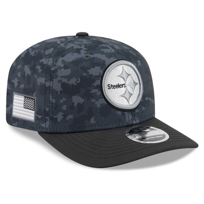 Pittsburgh Steelers New Era Youth 2026 Salute To Service 9SEVENTY Adjustable Hat - Black