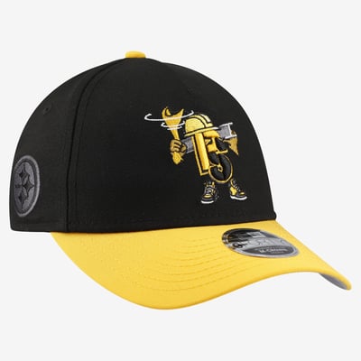 Pittsburgh Steelers New Era Youth Cartoon 9FORTY A-Frame Adjustable Hat - Black
