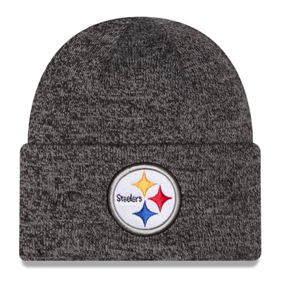 Pittsburgh Steelers New Era Youth Marled Cuffed Knit Hat - Black