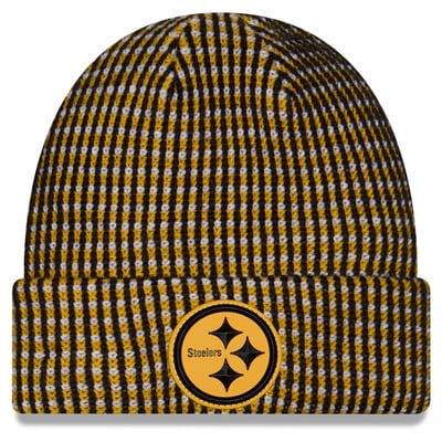 Pittsburgh Steelers New Era Youth 2026 Sideline Cold Weather Cuffed Knit Hat - Gold