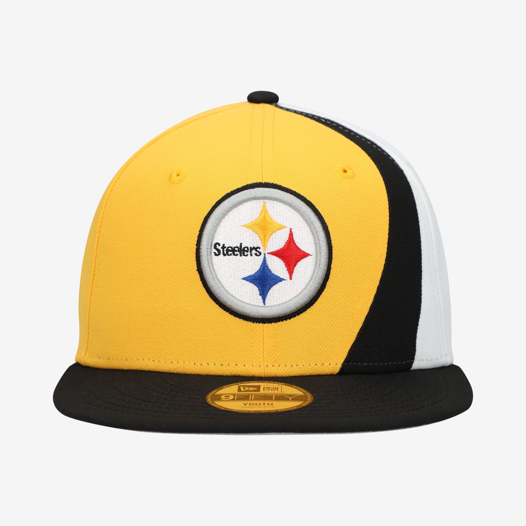 Casquette snapback New Era Gold Pittsburgh Steelers Shock 9FIFTY pour jeunes
