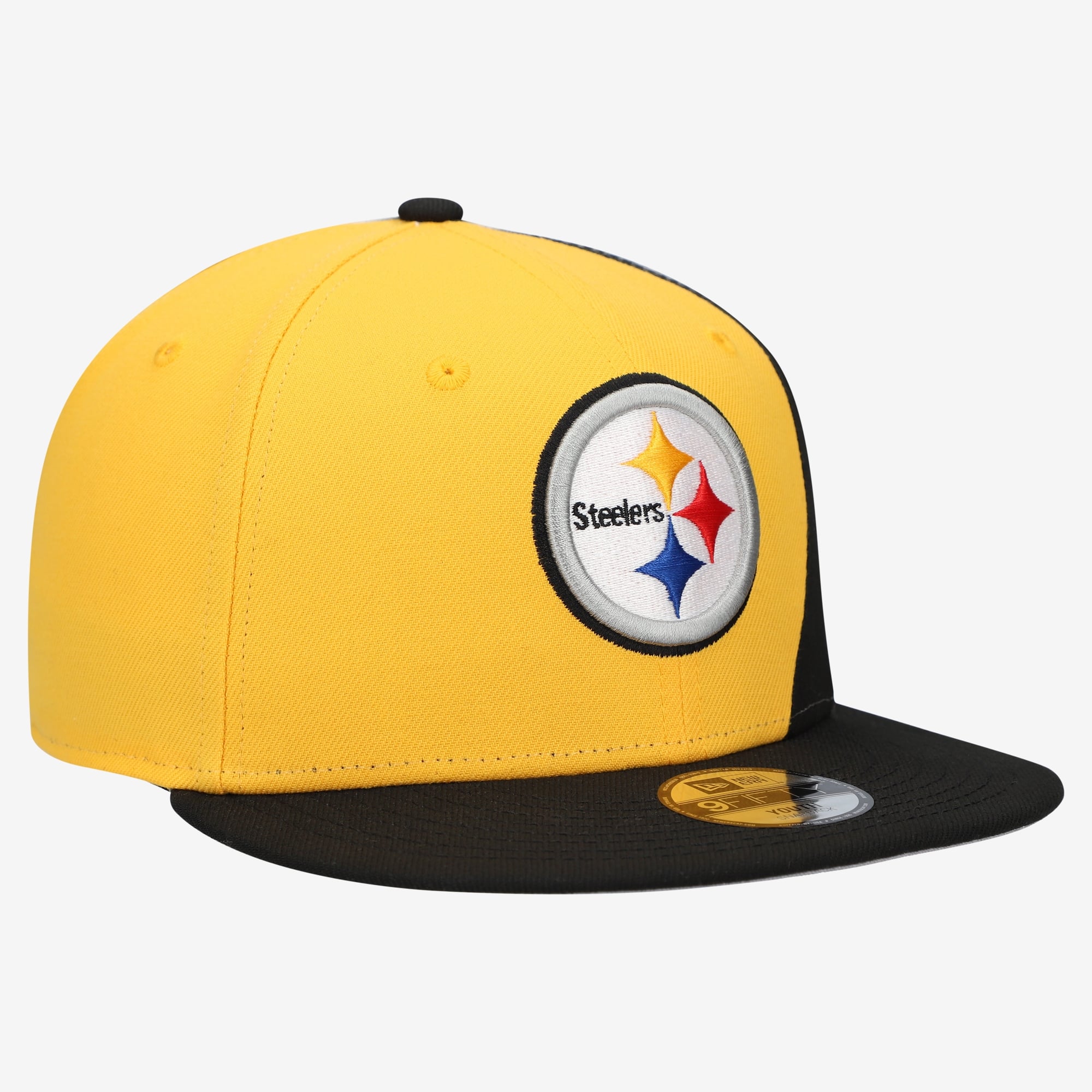 Casquette snapback New Era Gold Pittsburgh Steelers Shock 9FIFTY pour jeunes