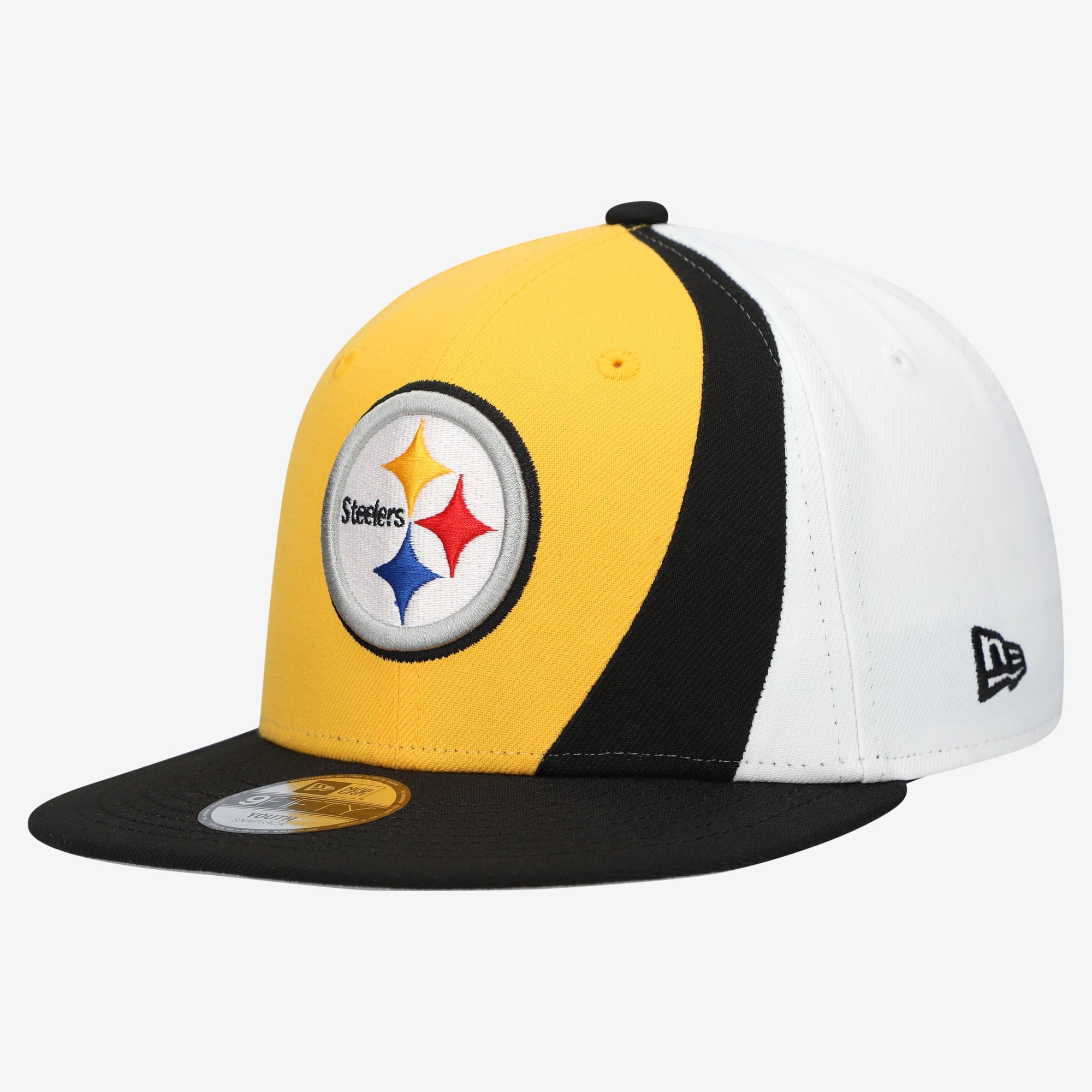 Casquette snapback New Era Gold Pittsburgh Steelers Shock 9FIFTY pour jeunes