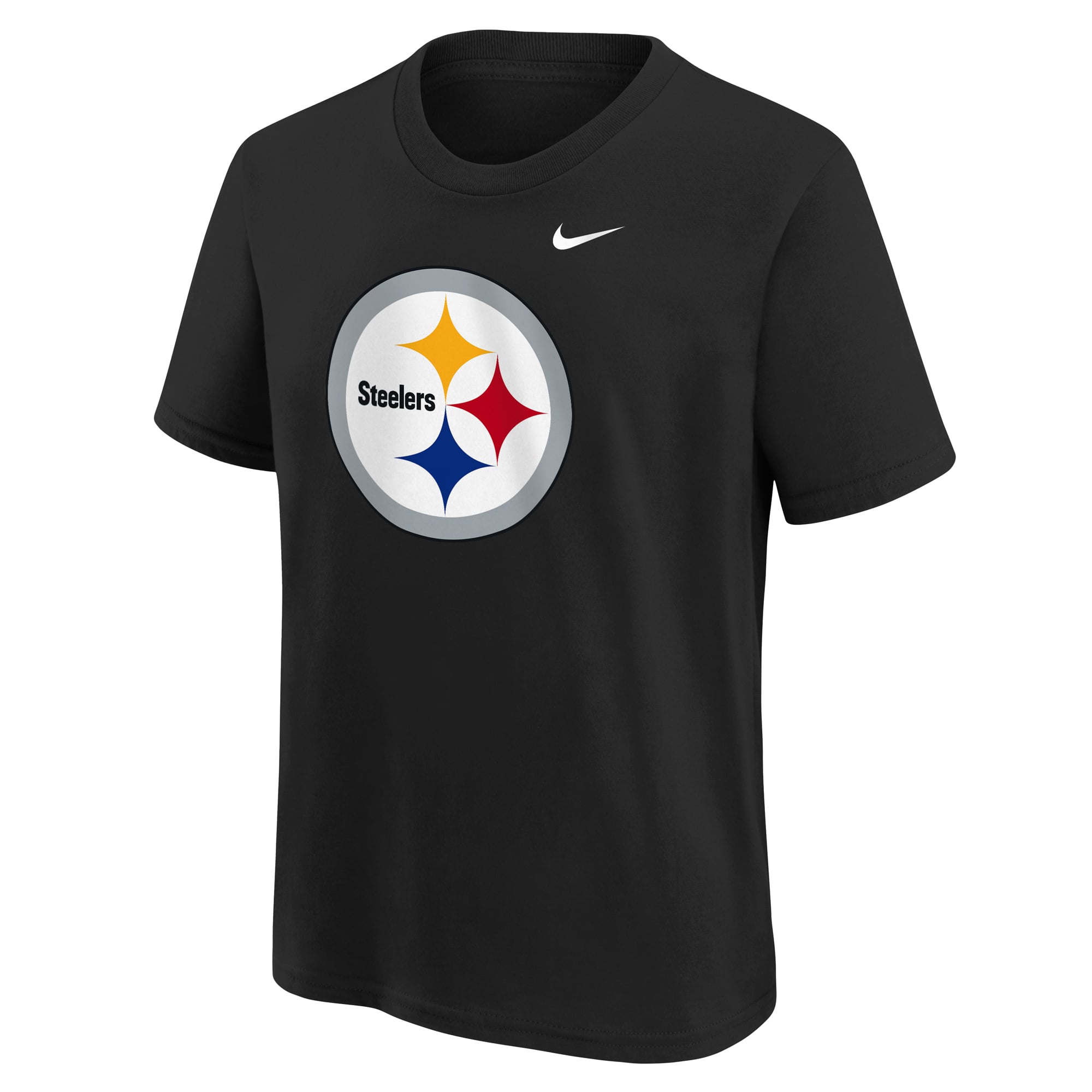 T-shirt Nike noir pour jeunes avec logo des Steelers de Pittsburgh