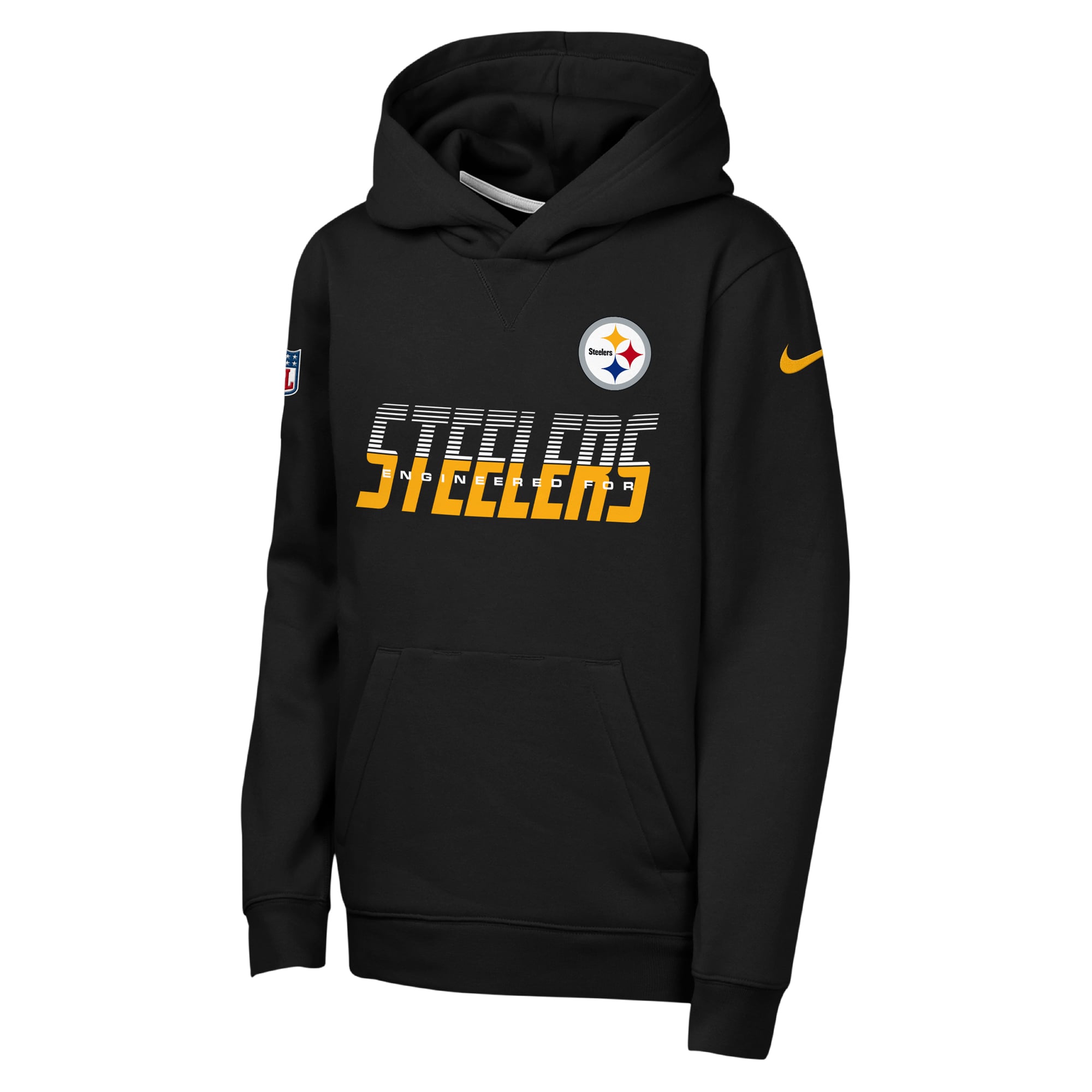 Youth Nike Black Pittsburgh Steelers Sideline Dri-FIT Hoodie