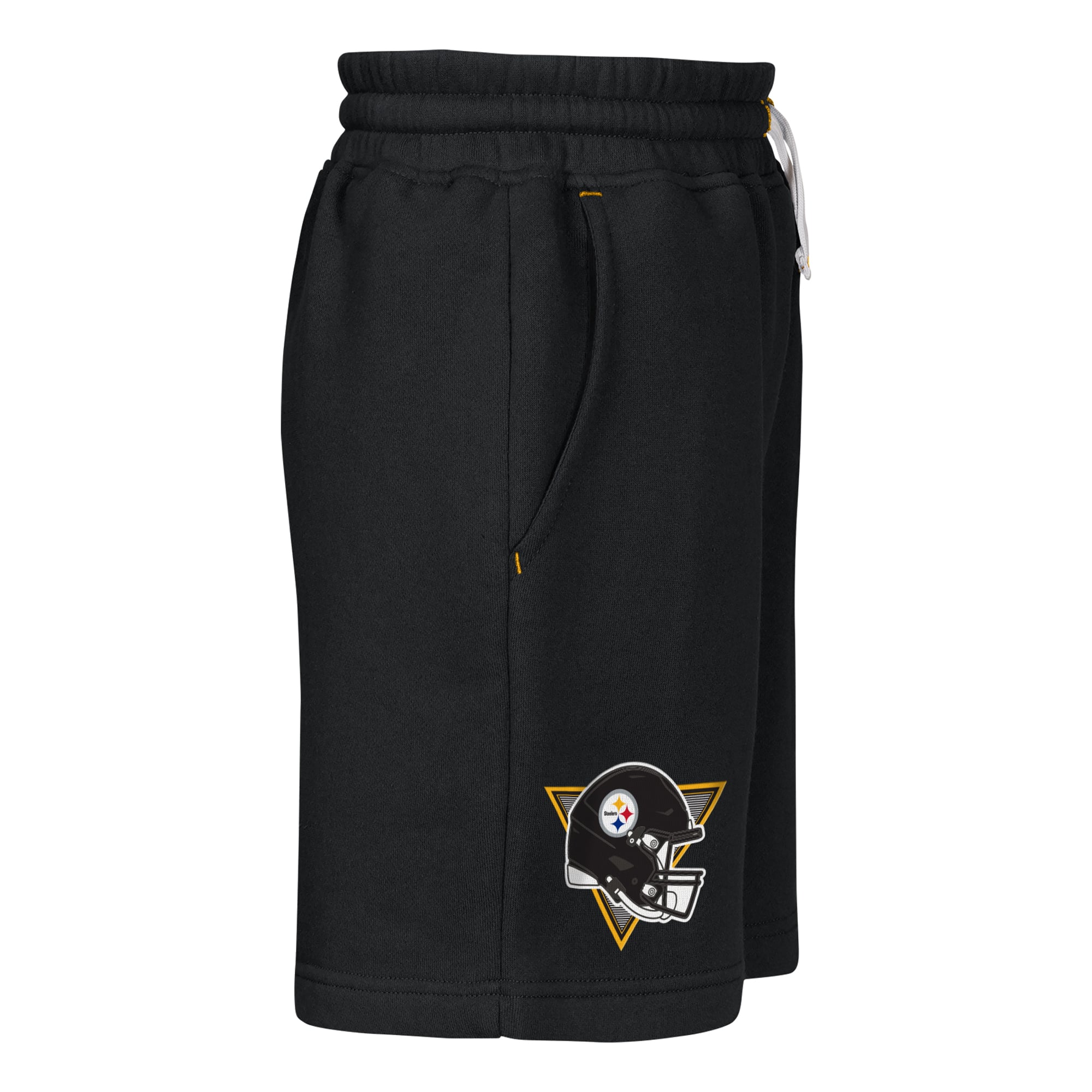 Youth Outerstuff Black Pittsburgh Steelers Audible Fleece Shorts