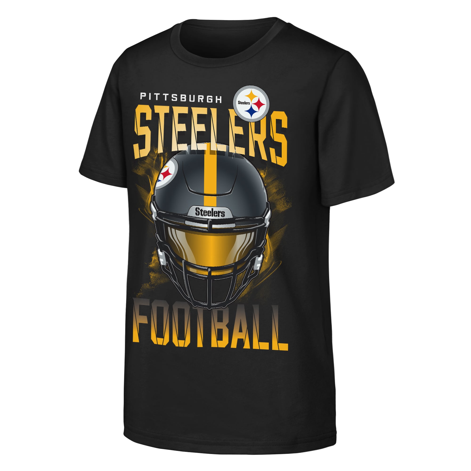 T-shirt noir Youth Outerstuff Pittsburgh Steelers Full Gear