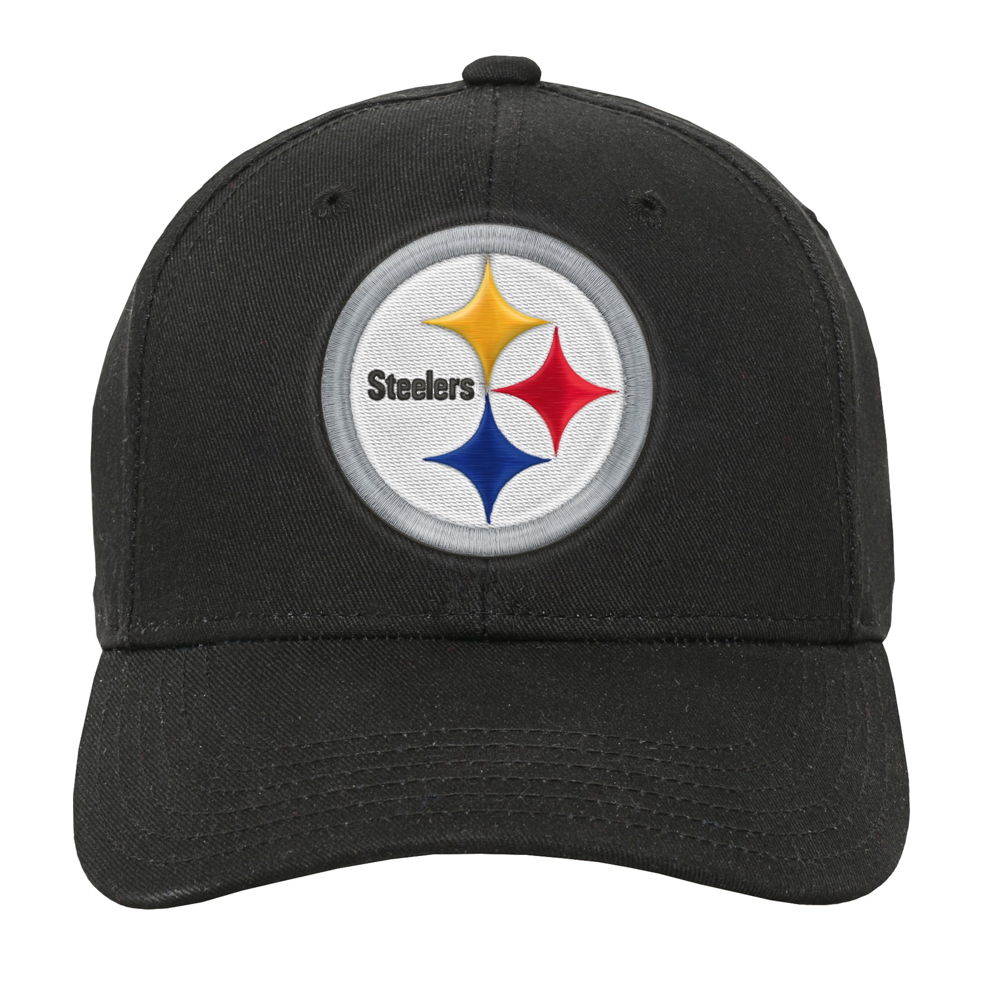 Youth Outerstuff Black Pittsburgh Steelers Pre-Curved Snapback Hat