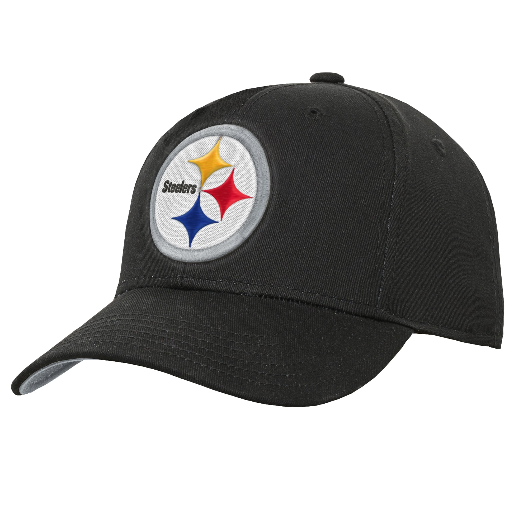 Youth Outerstuff Black Pittsburgh Steelers Pre-Curved Snapback Hat