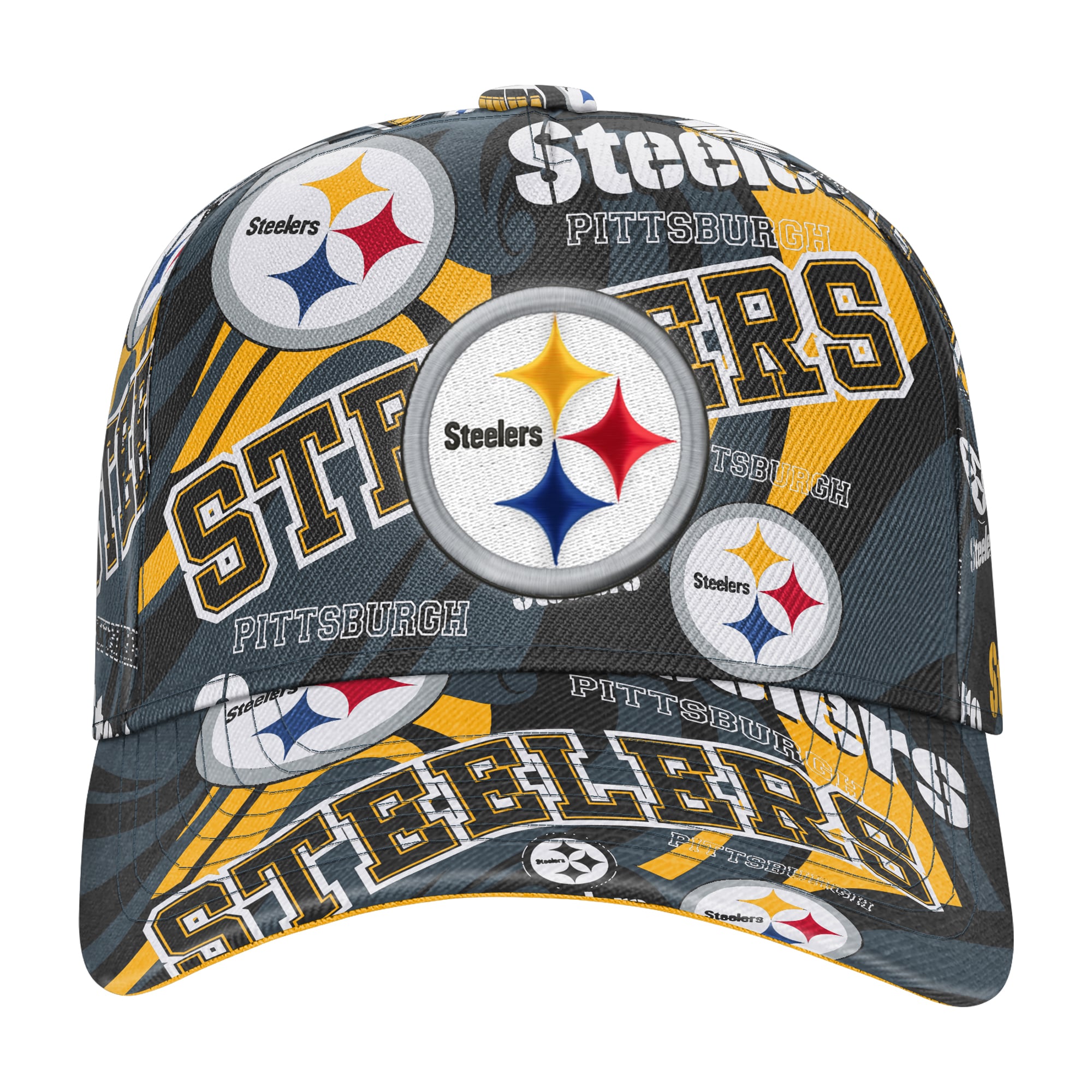 Youth Outerstuff Black Pittsburgh Steelers Shift Adjustable Hat
